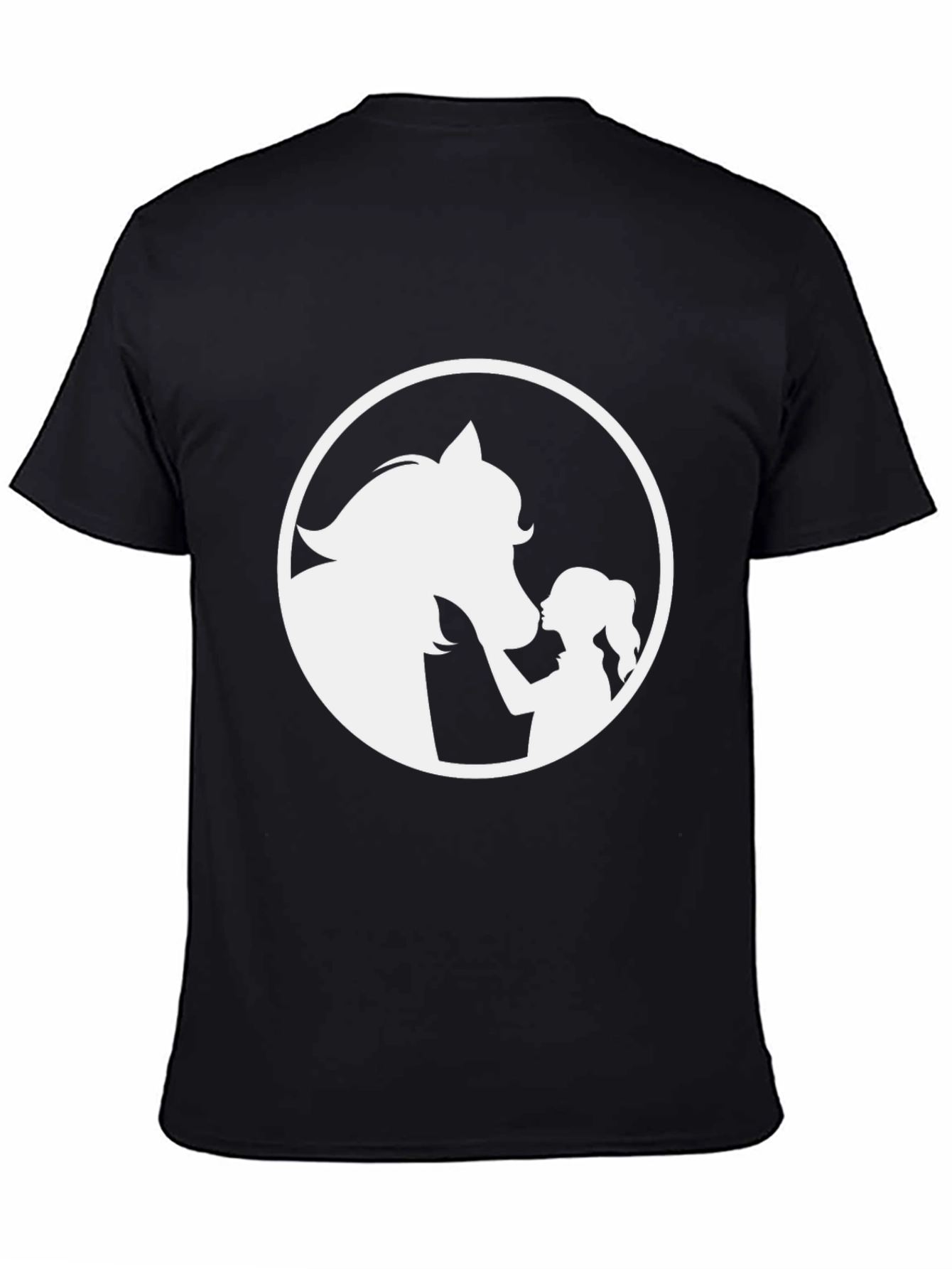 Horse & Girl Graphic Tee - Black