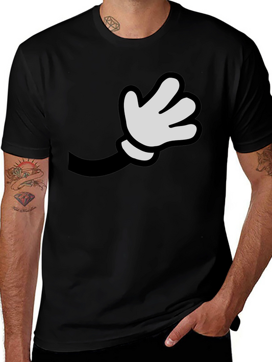 Cartoon Hand Graphic Black Tee