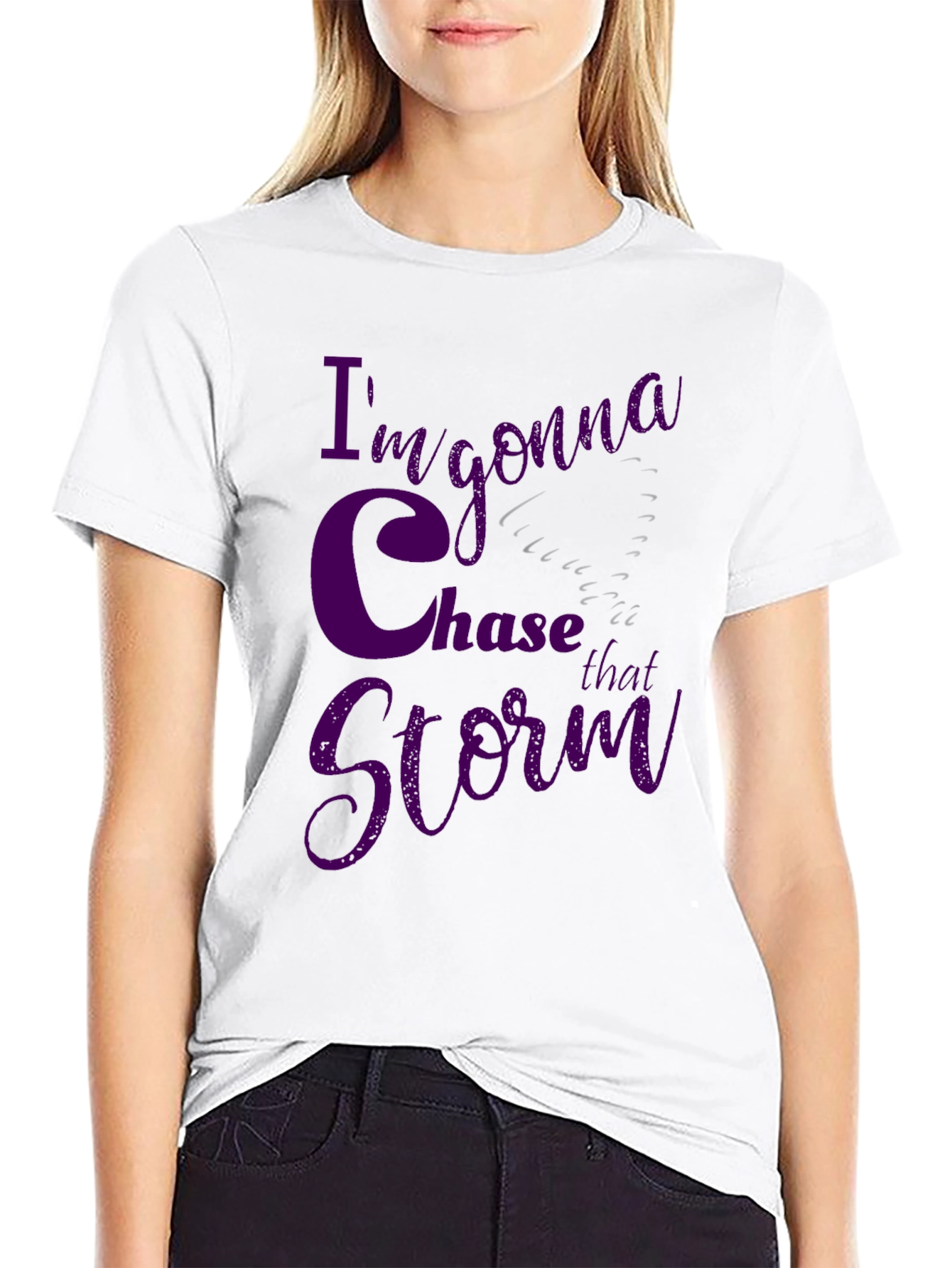 Im Gonna Chase That Storm Black T-Shirt