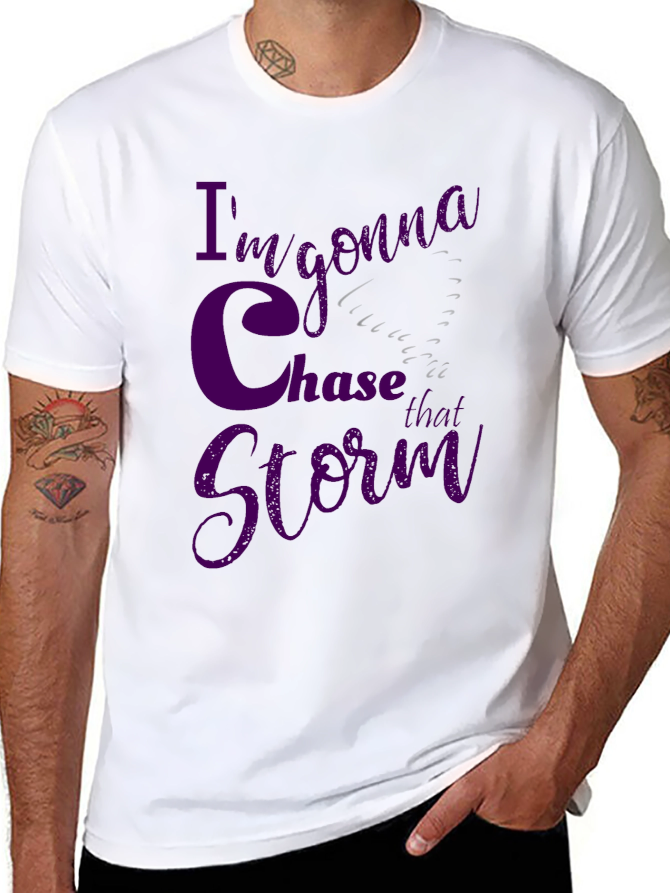 Im Gonna Chase That Storm Black T-Shirt