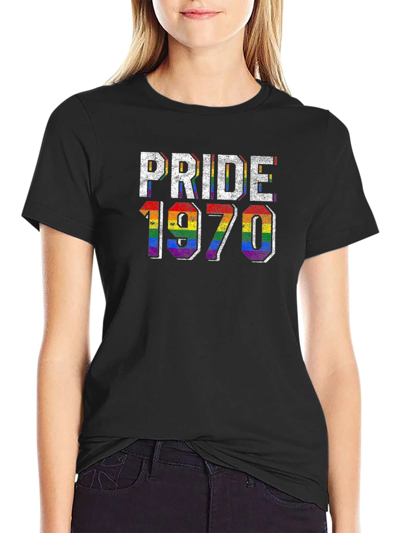 Pride 1970 LGBTQ Rainbow Retro T-Shirt