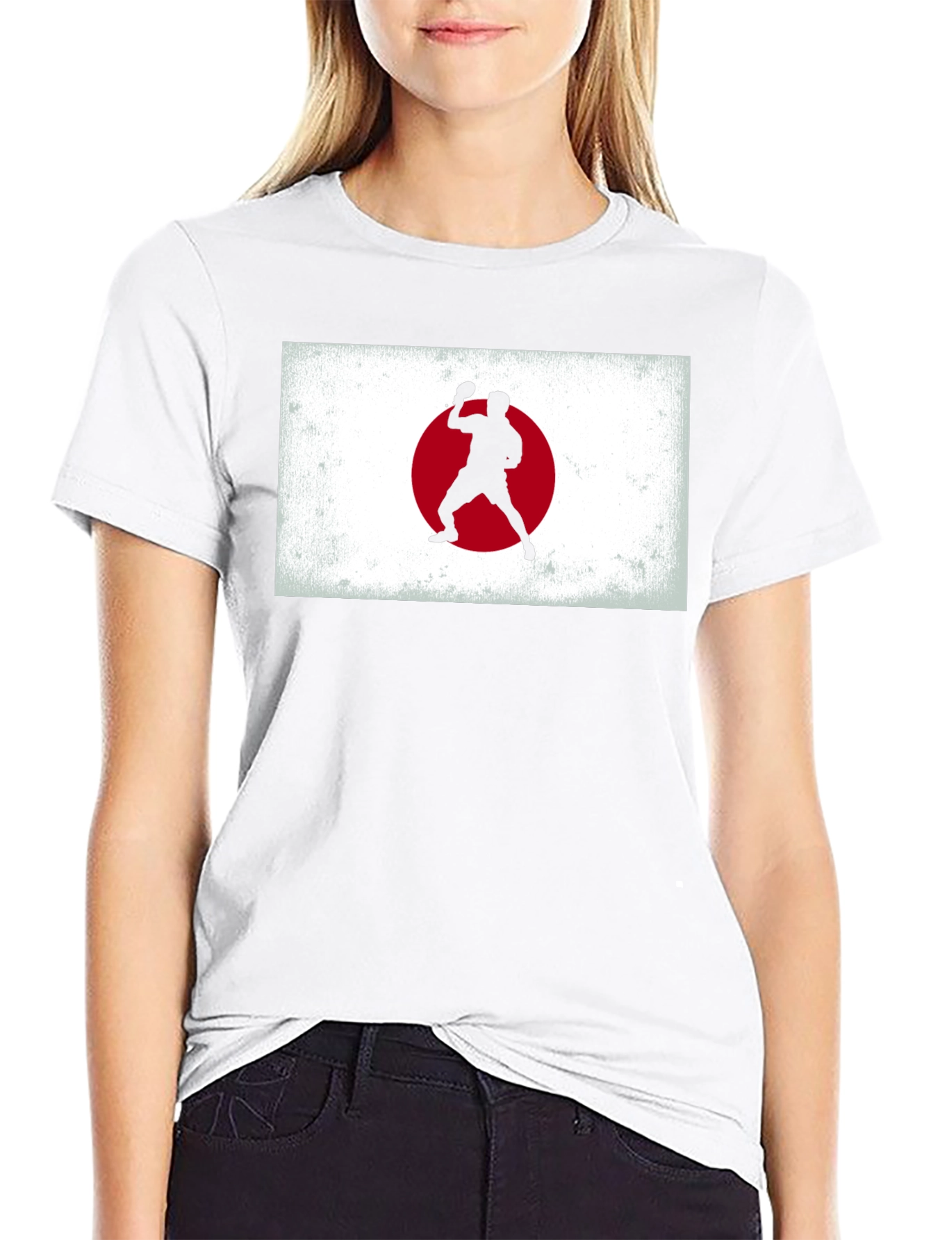 Ping Pong Japan Flag Graphic T-Shirt