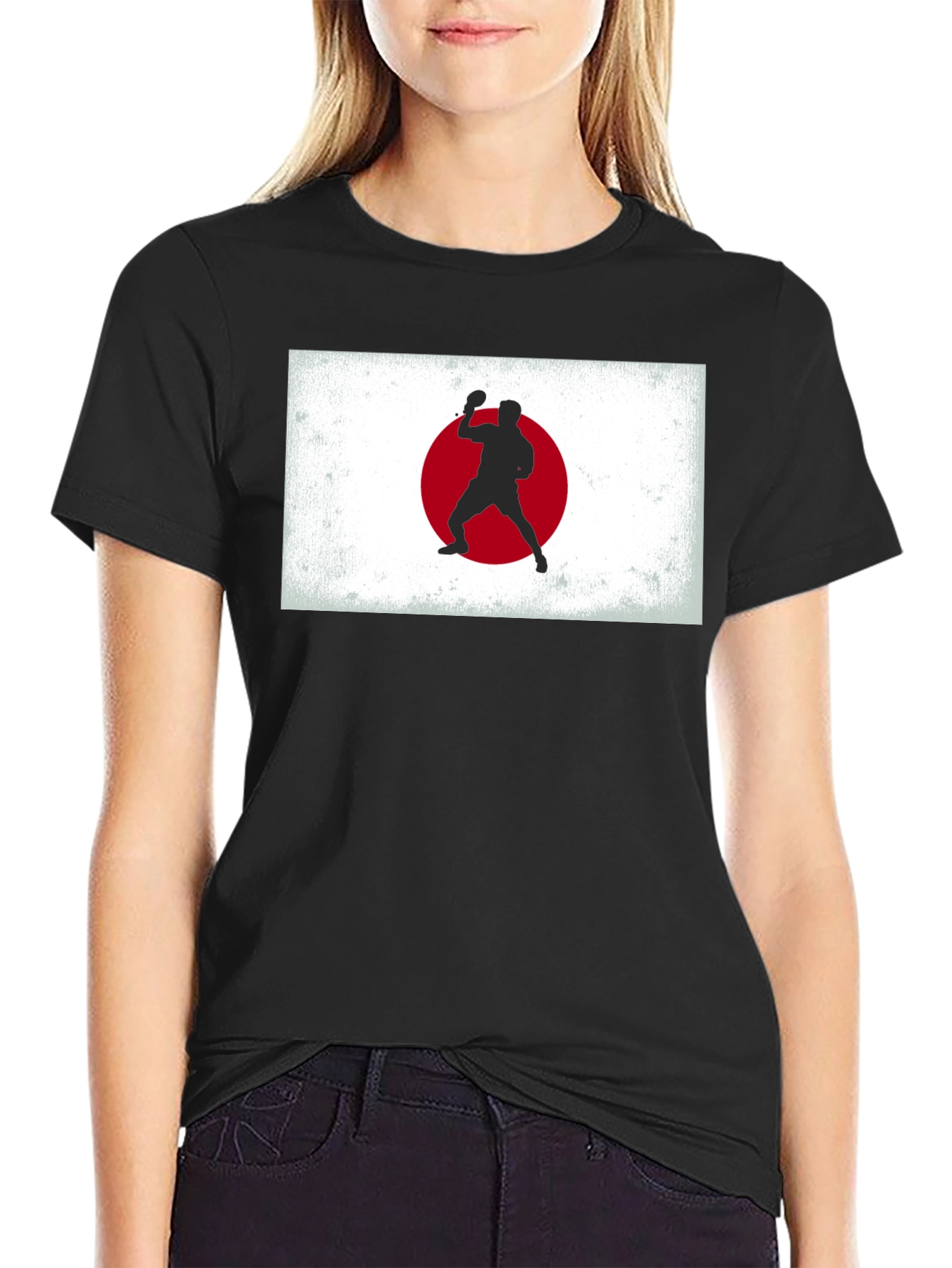 Ping Pong Japan Flag Graphic T-Shirt