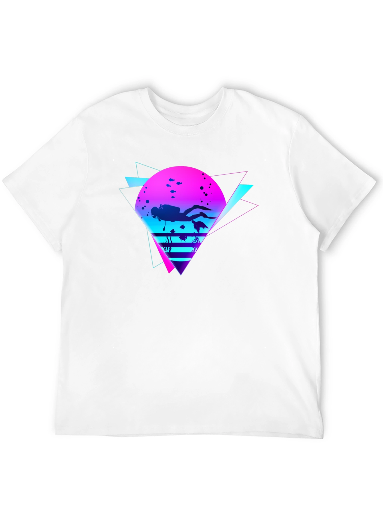 Retro Diver Graphic Tee - Black