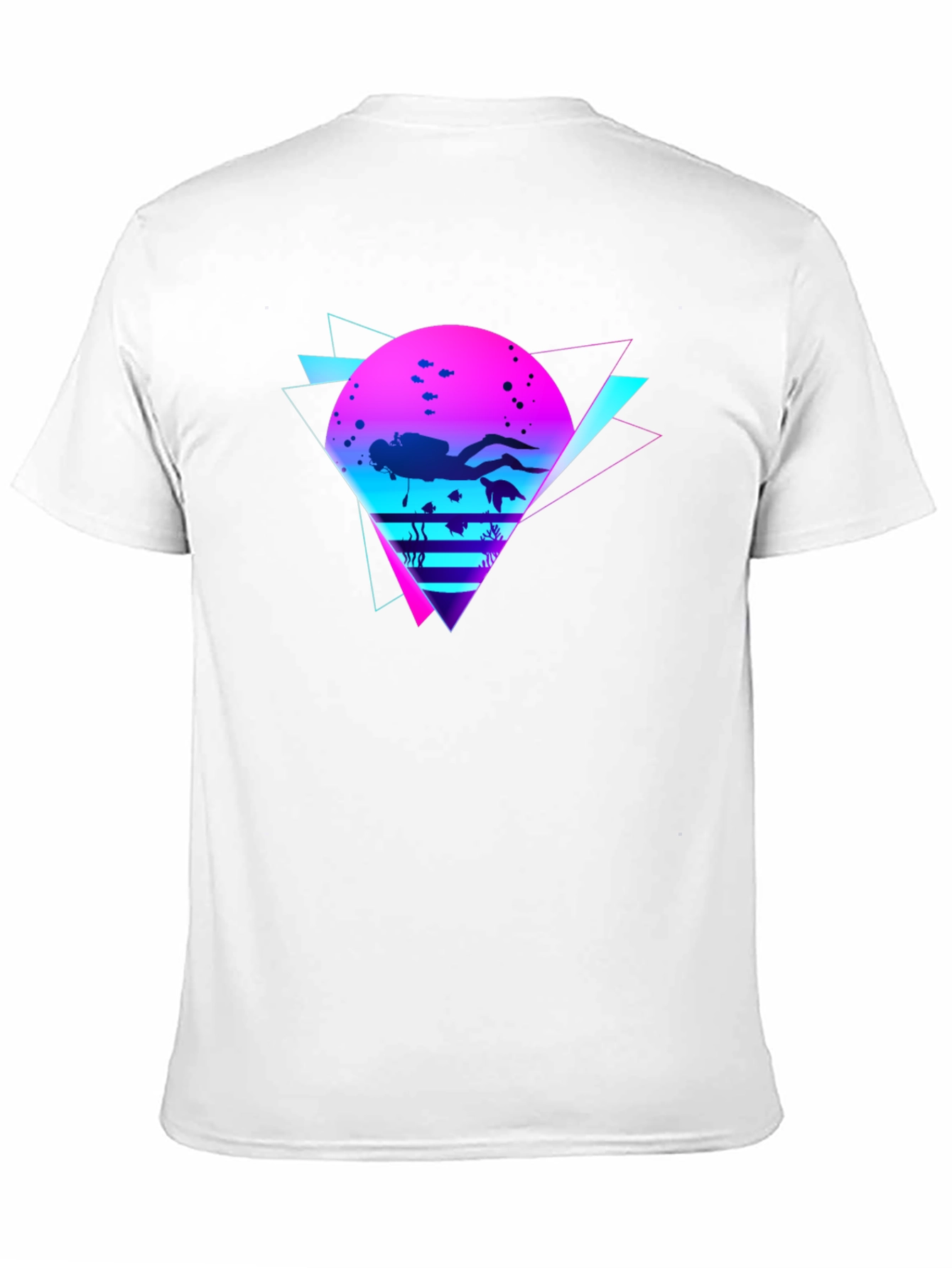 Retro Diver Graphic Tee - Black