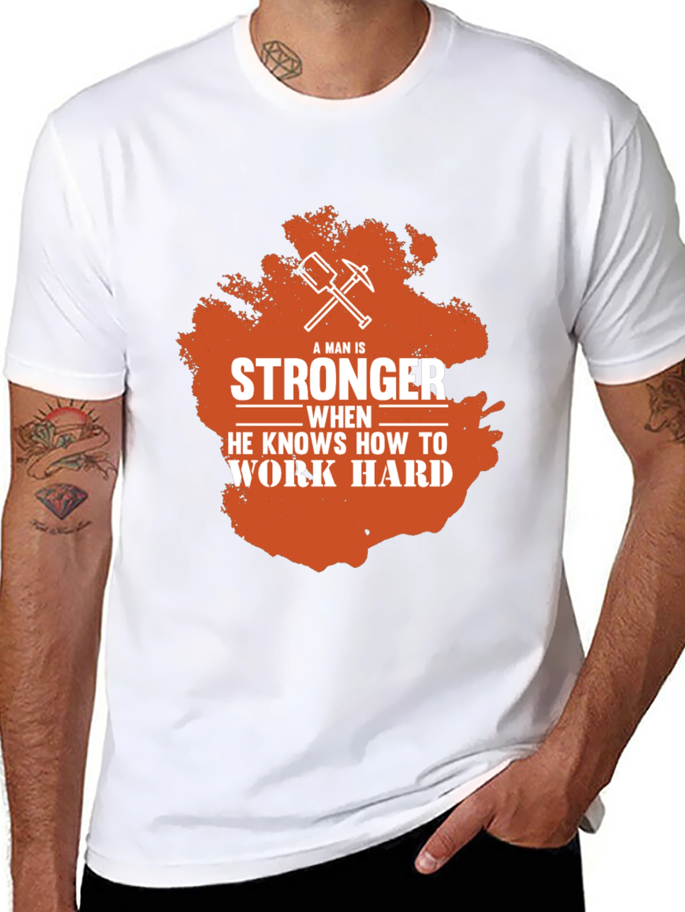 Stronger When You Work Hard Mens T-Shirt