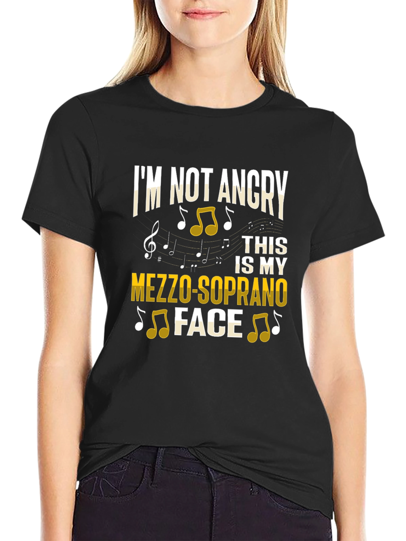Mezzo-Soprano Face T-Shirt - Music Lover Gift