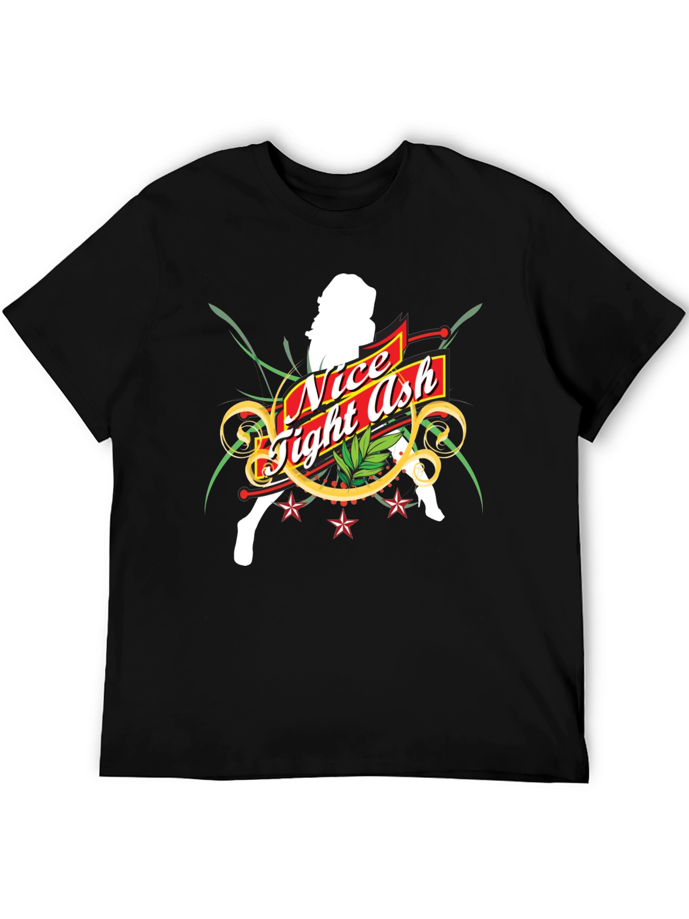 Nice Tight Ash Graphic T-Shirt - Bold Black Tee