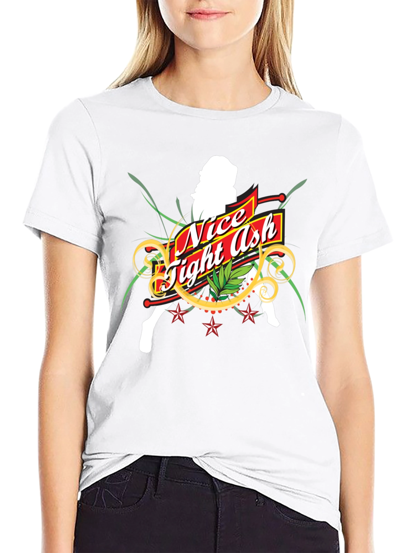 Nice Tight Ash Graphic T-Shirt - Bold Black Tee