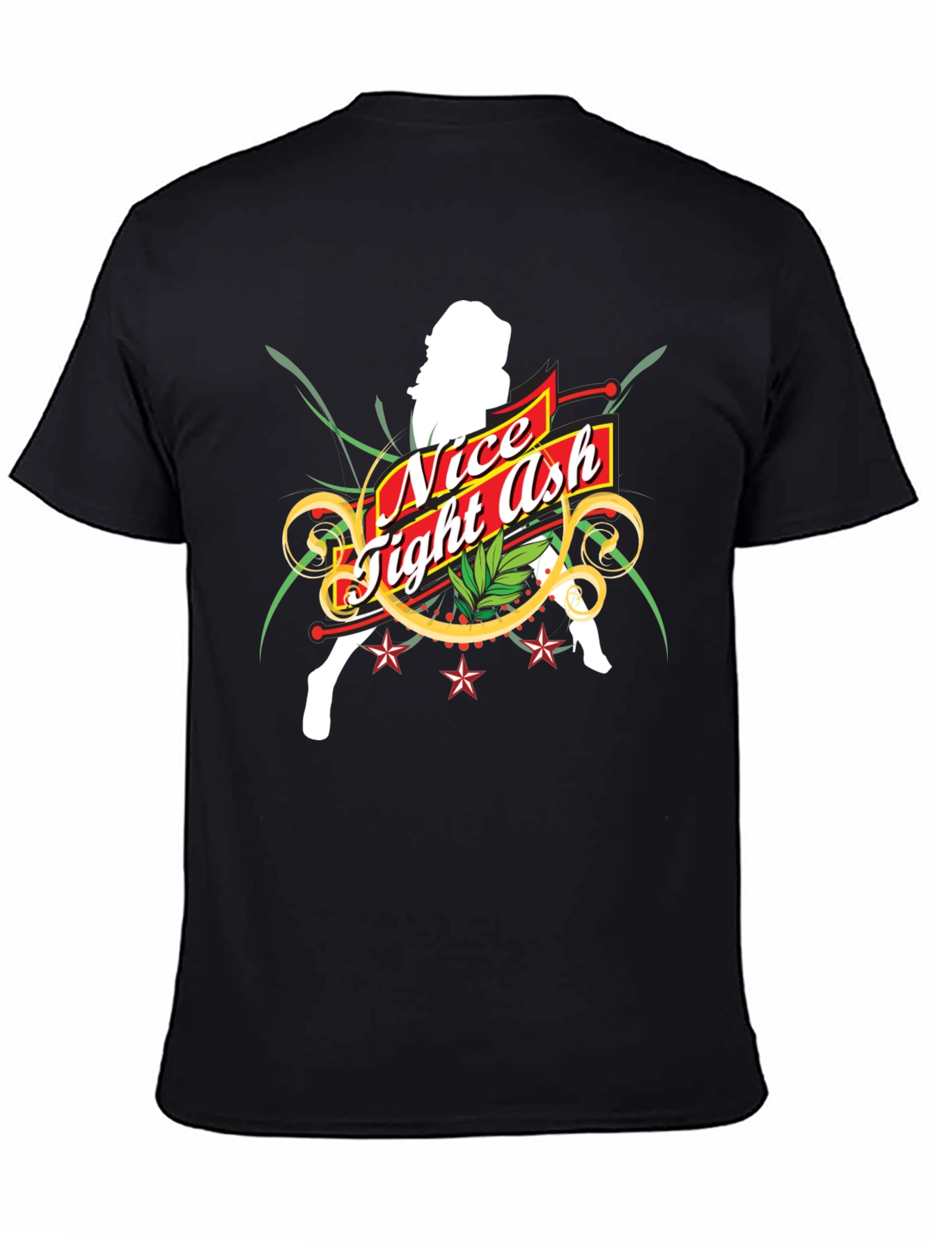Nice Tight Ash Graphic T-Shirt - Bold Black Tee