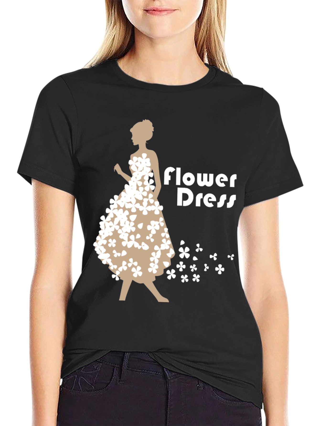 Flower Dress Graphic T-Shirt