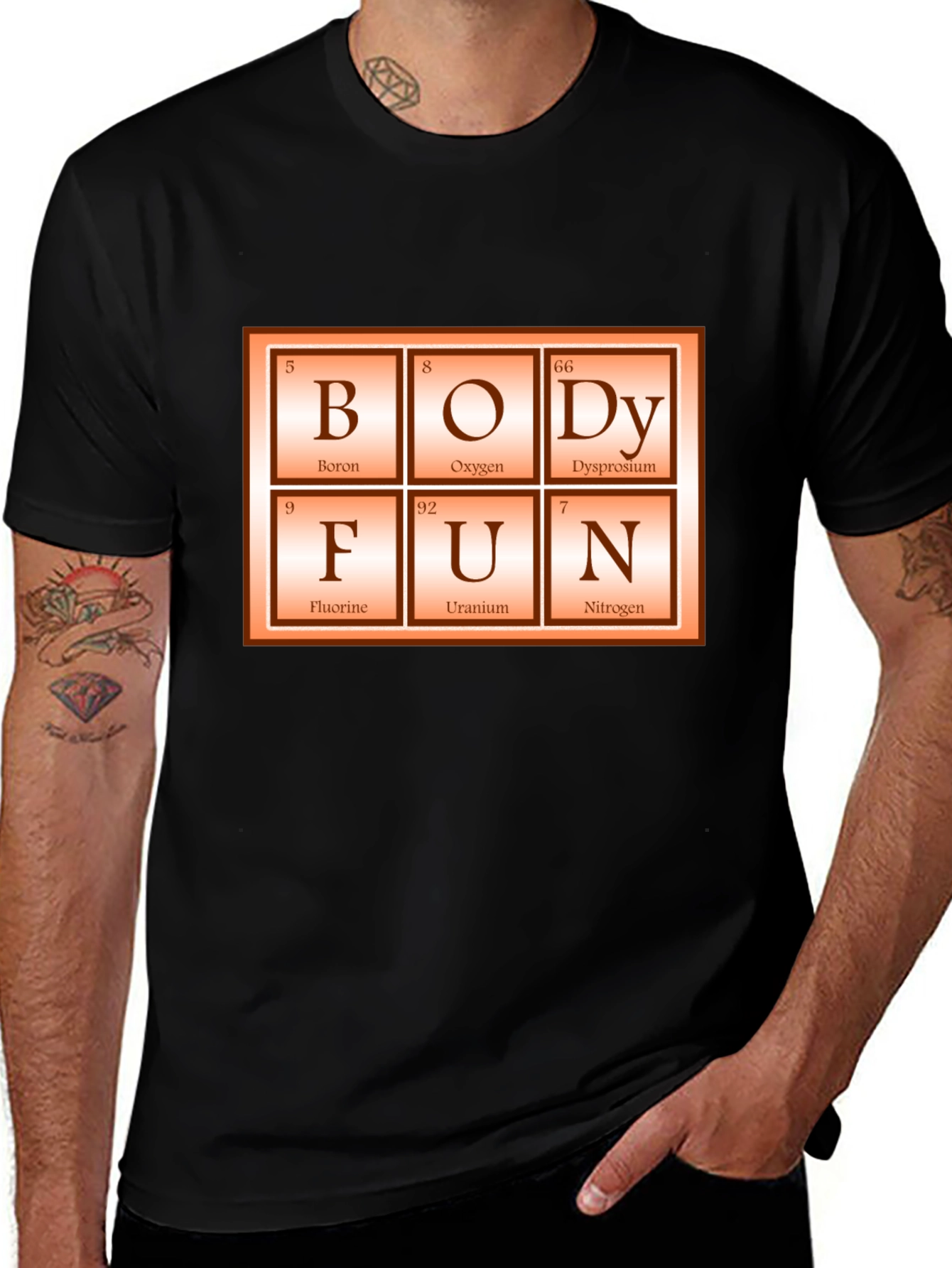 Periodic Table Body Fun Graphic Tee
