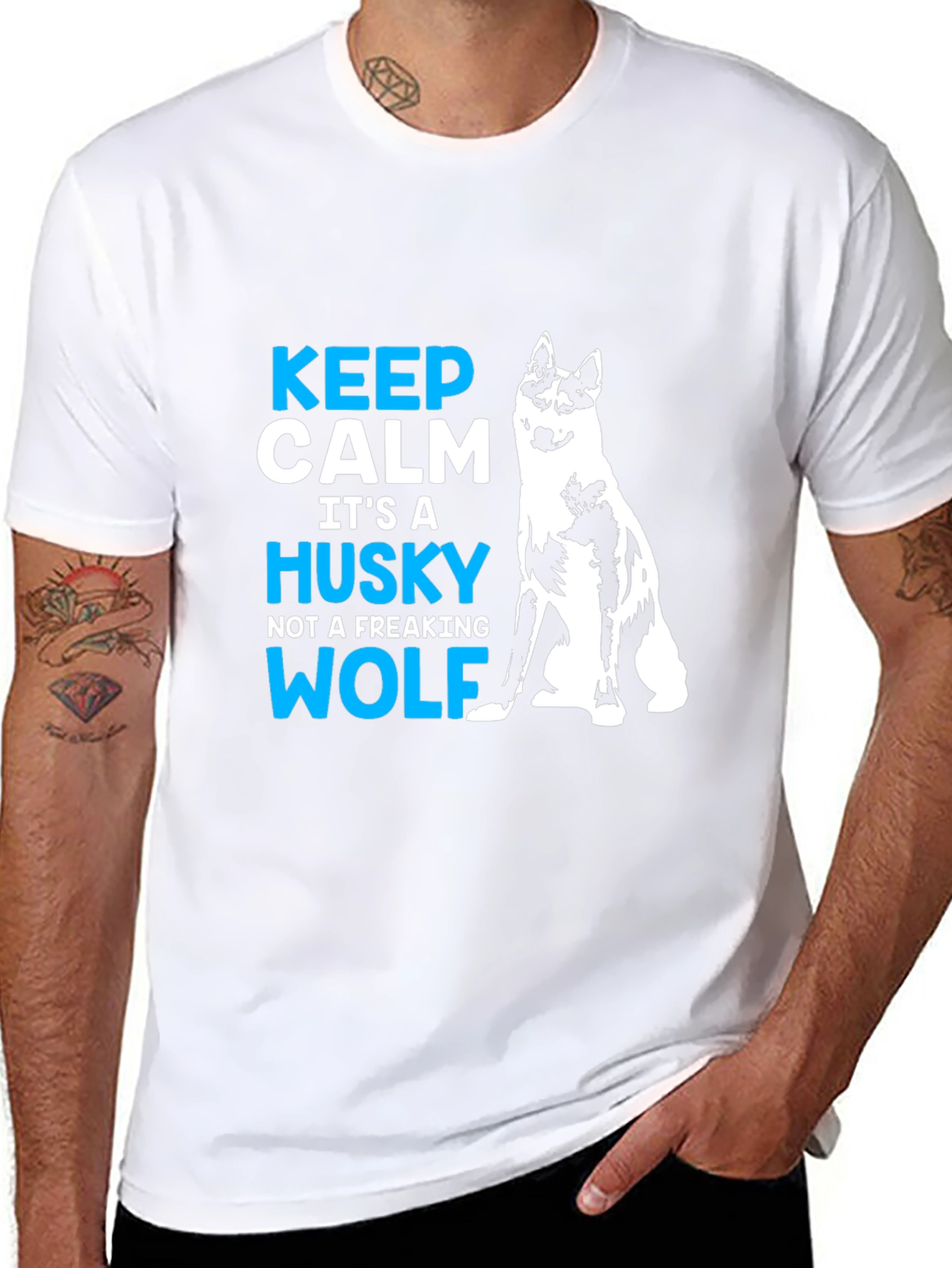 Keep Calm Husky T-Shirt - Funny Dog Lover Tee