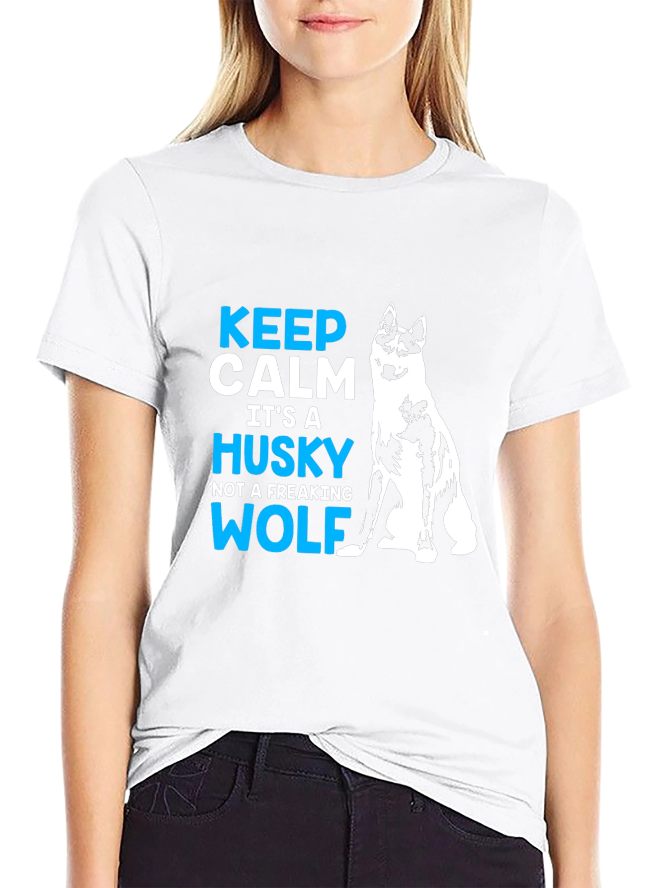 Keep Calm Husky T-Shirt - Funny Dog Lover Tee