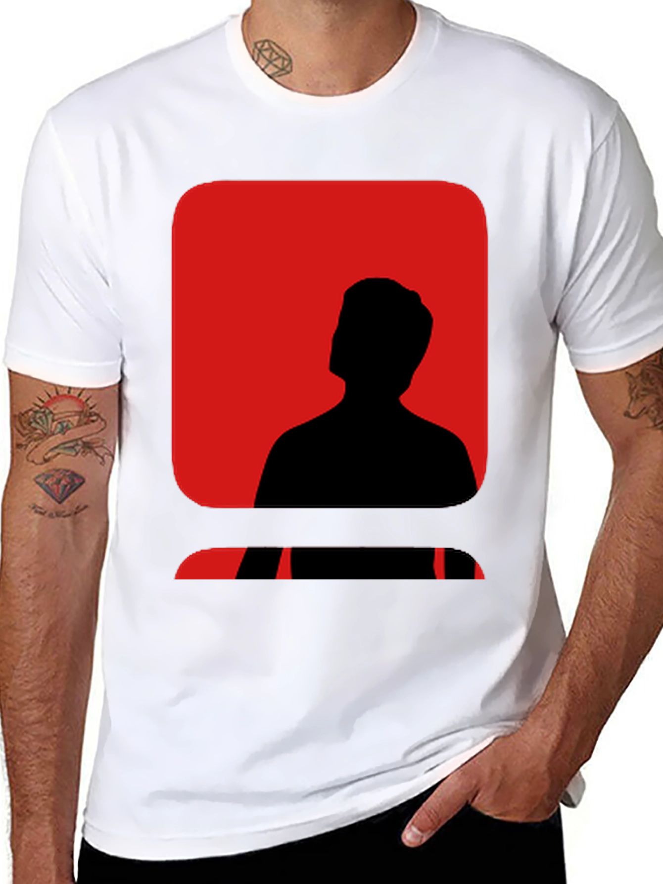 Silhouette Graphic T-Shirt | Modern Crew Neck Tee