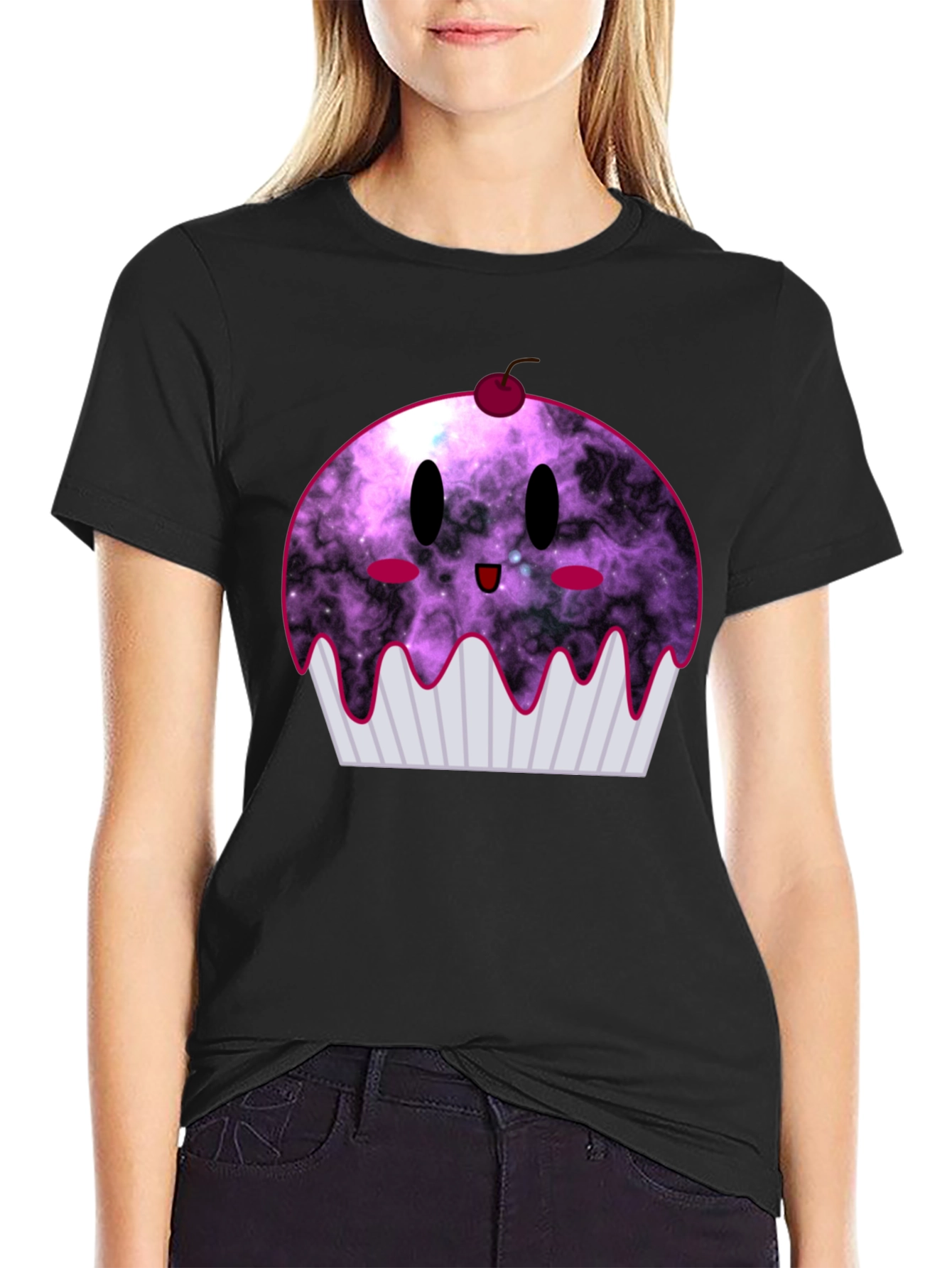 Galaxy Cupcake Graphic Tee - Fun Unisex T-Shirt
