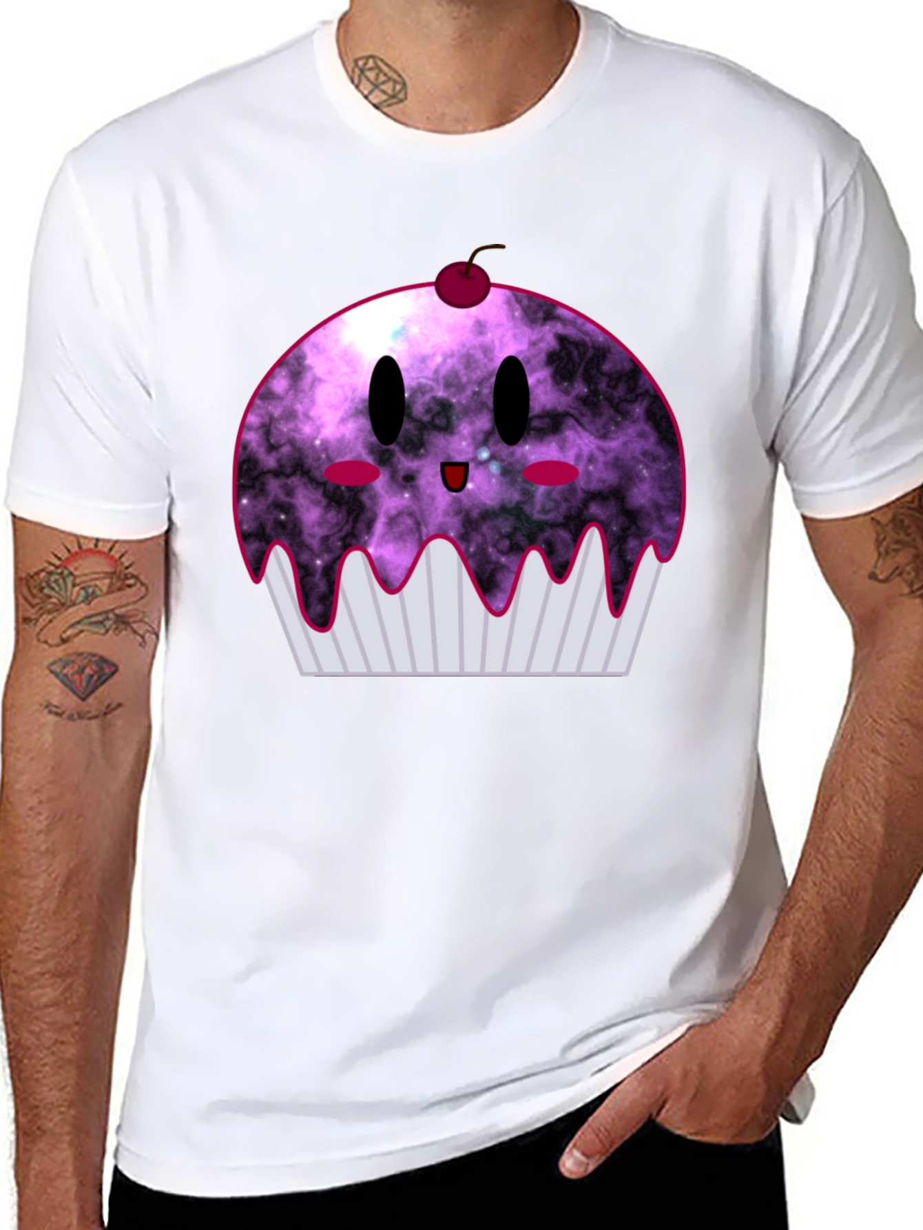 Galaxy Cupcake Graphic Tee - Fun Unisex T-Shirt
