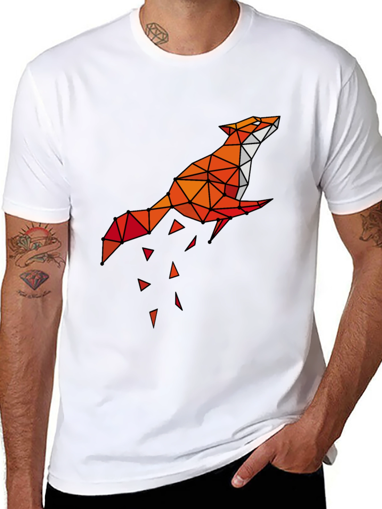 Geometric Fox Graphic Tee - Modern Menswear