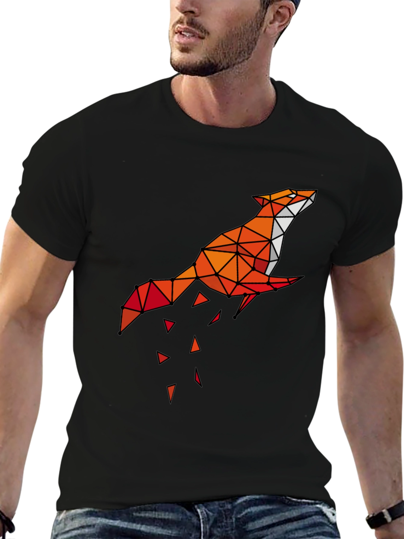 Geometric Fox Graphic Tee - Modern Menswear