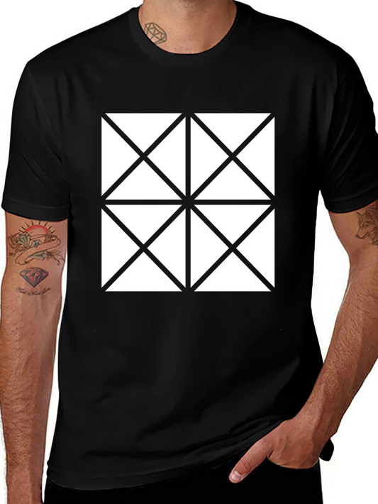 Geometric Pattern Tee - Stylish Minimalist Design