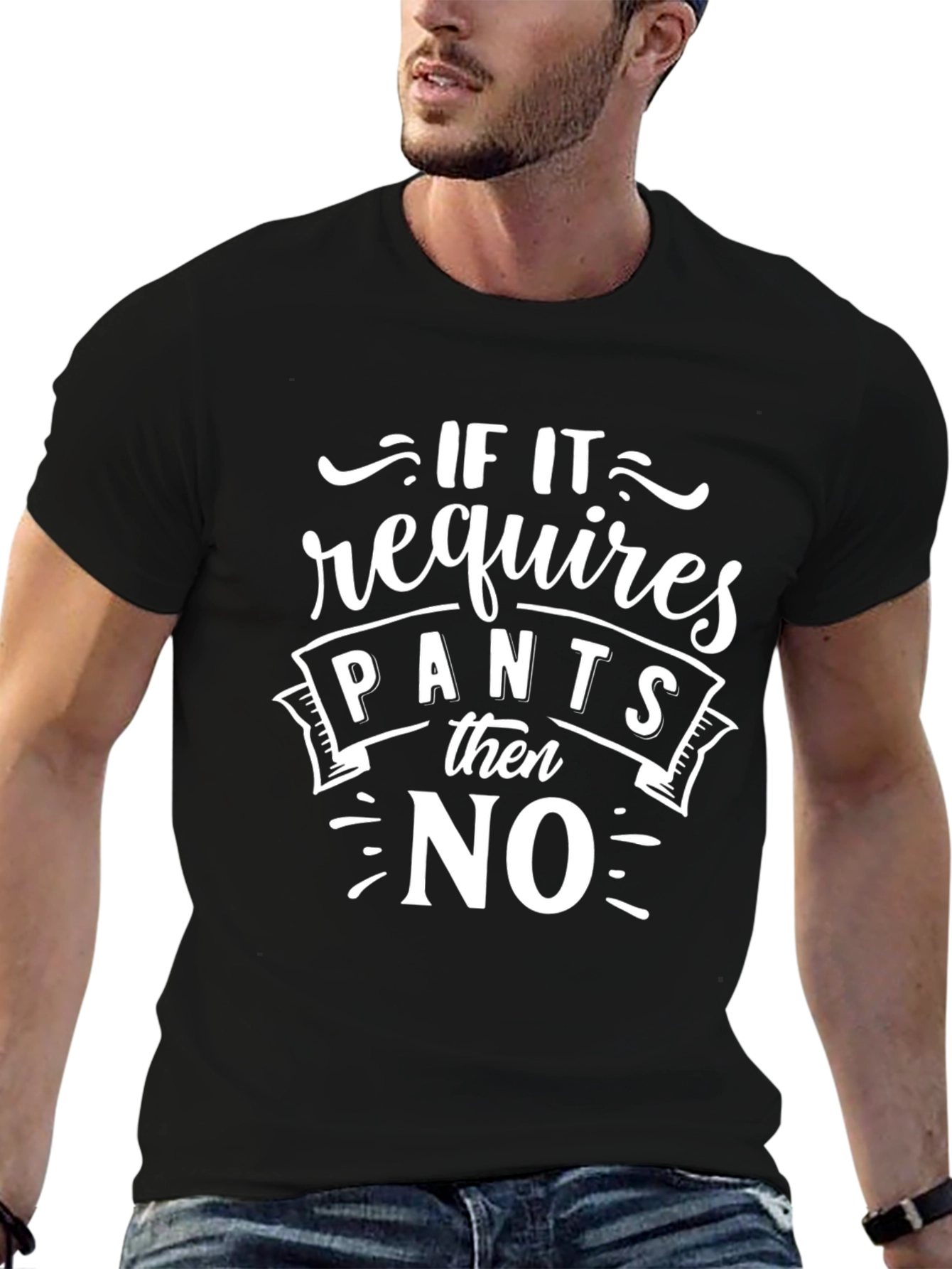 Funny No Pants Graphic Tee