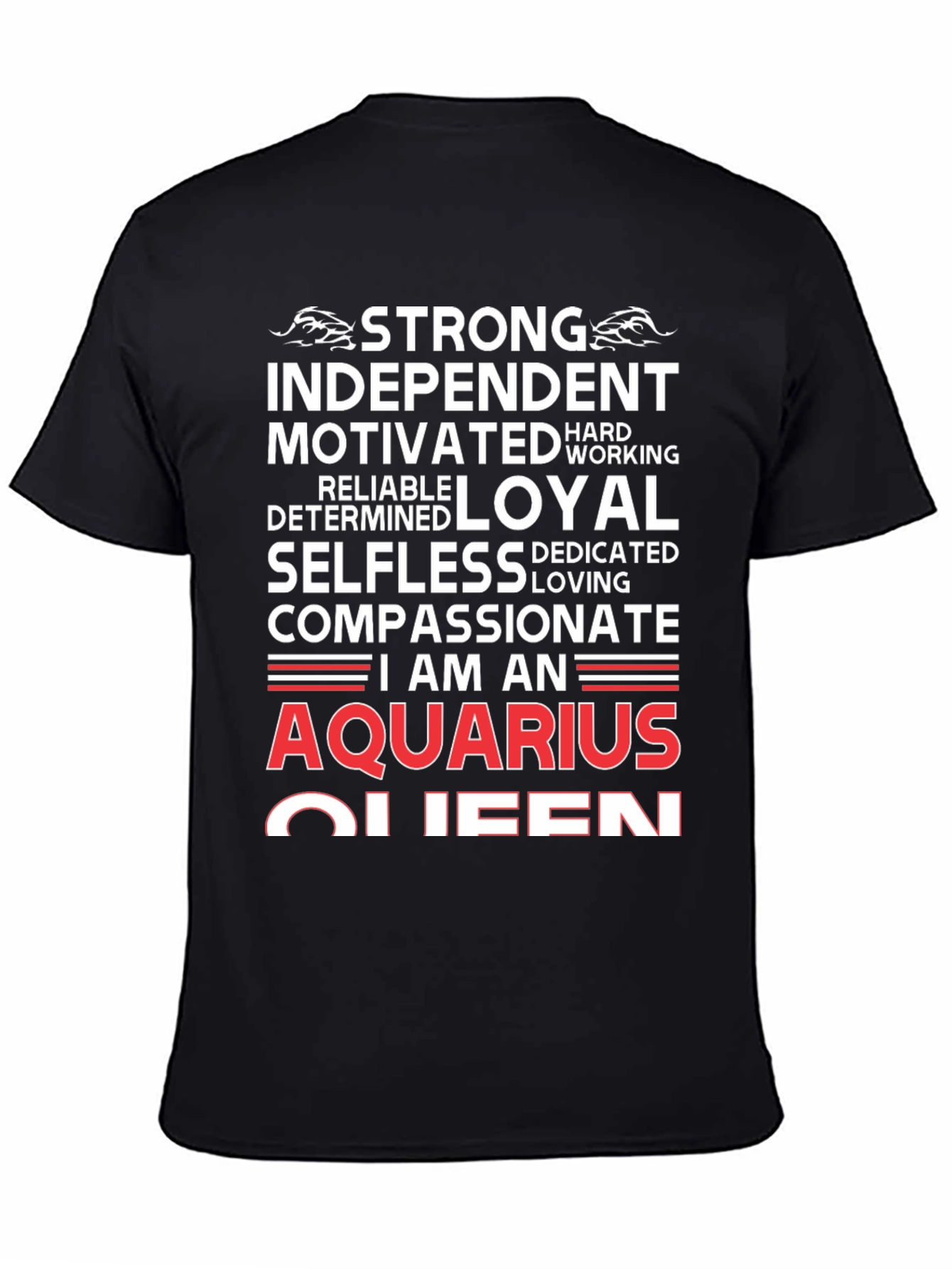 Aquarius Queen Graphic Tee - Zodiac Birthday Gift