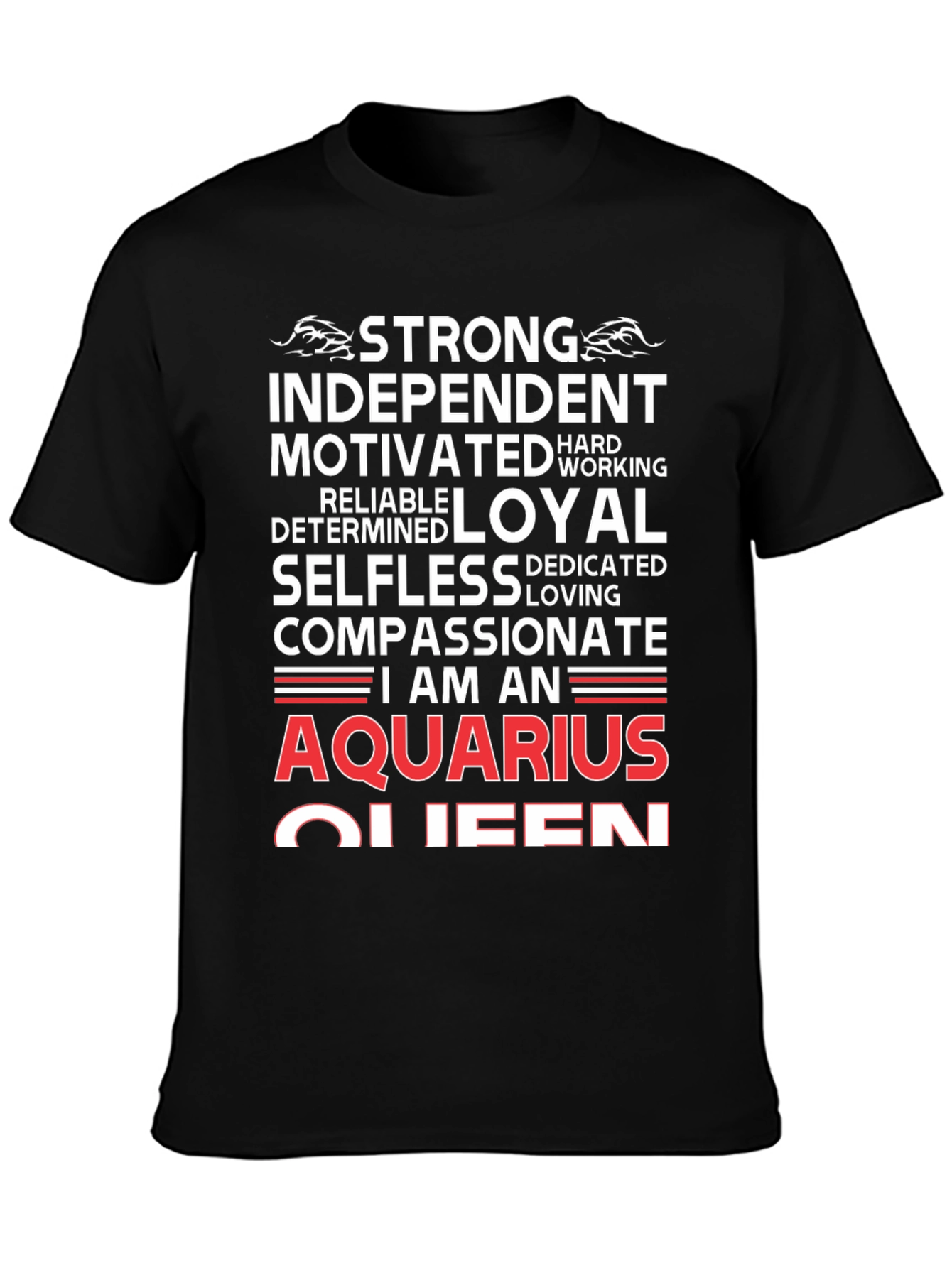 Aquarius Queen Graphic Tee - Zodiac Birthday Gift
