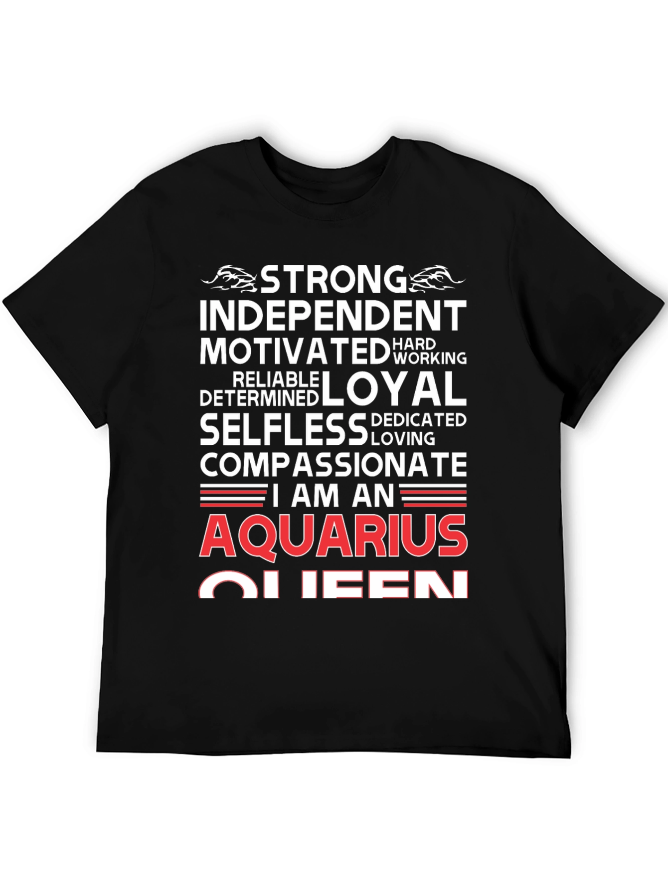 Aquarius Queen Graphic Tee - Zodiac Birthday Gift