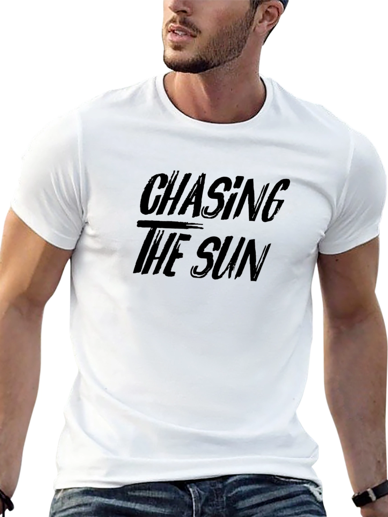 Chasing The Sun Graphic Black T-Shirt