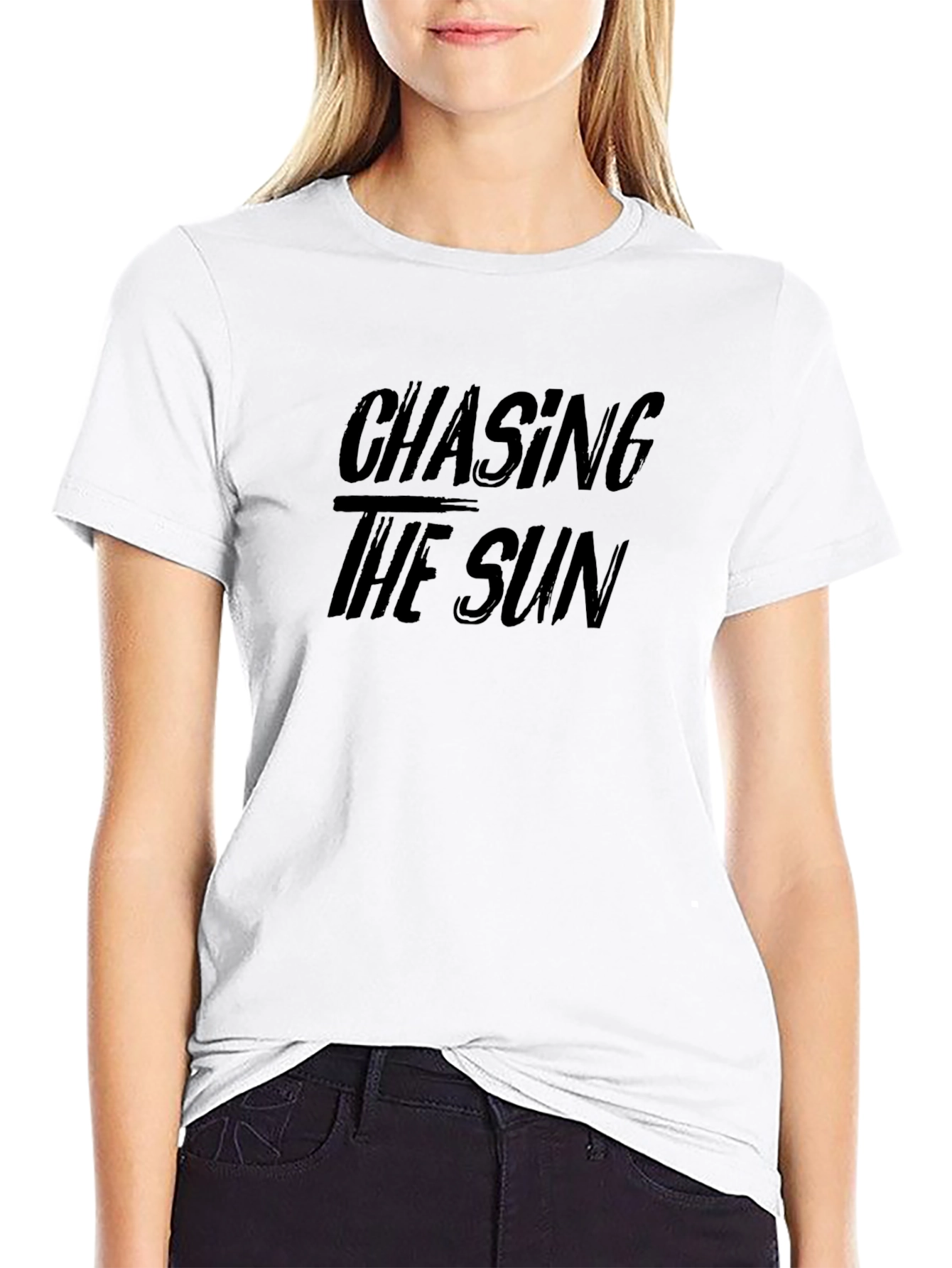 Chasing The Sun Graphic Black T-Shirt