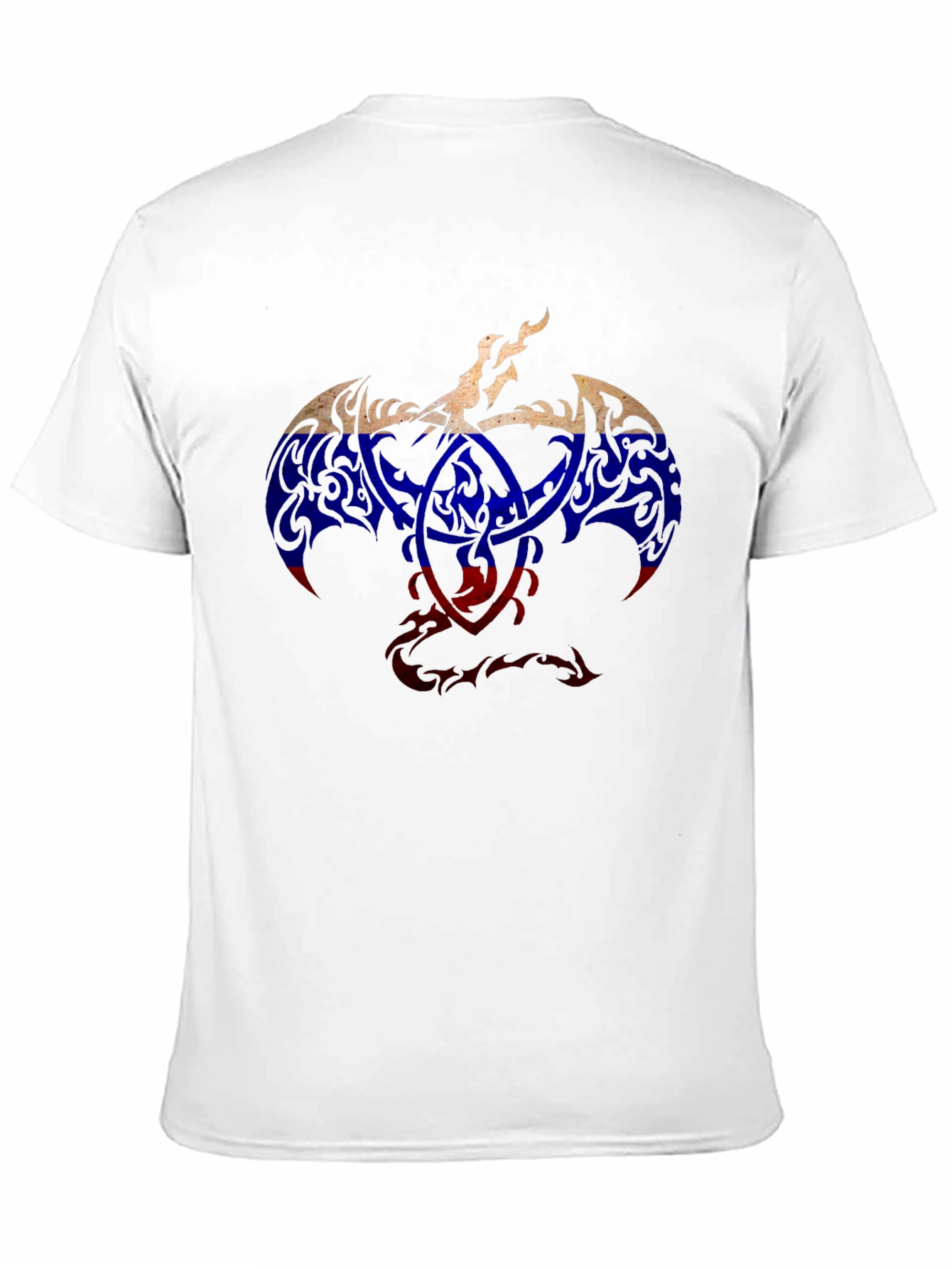Tribal Dragon Russian Flag T-Shirt
