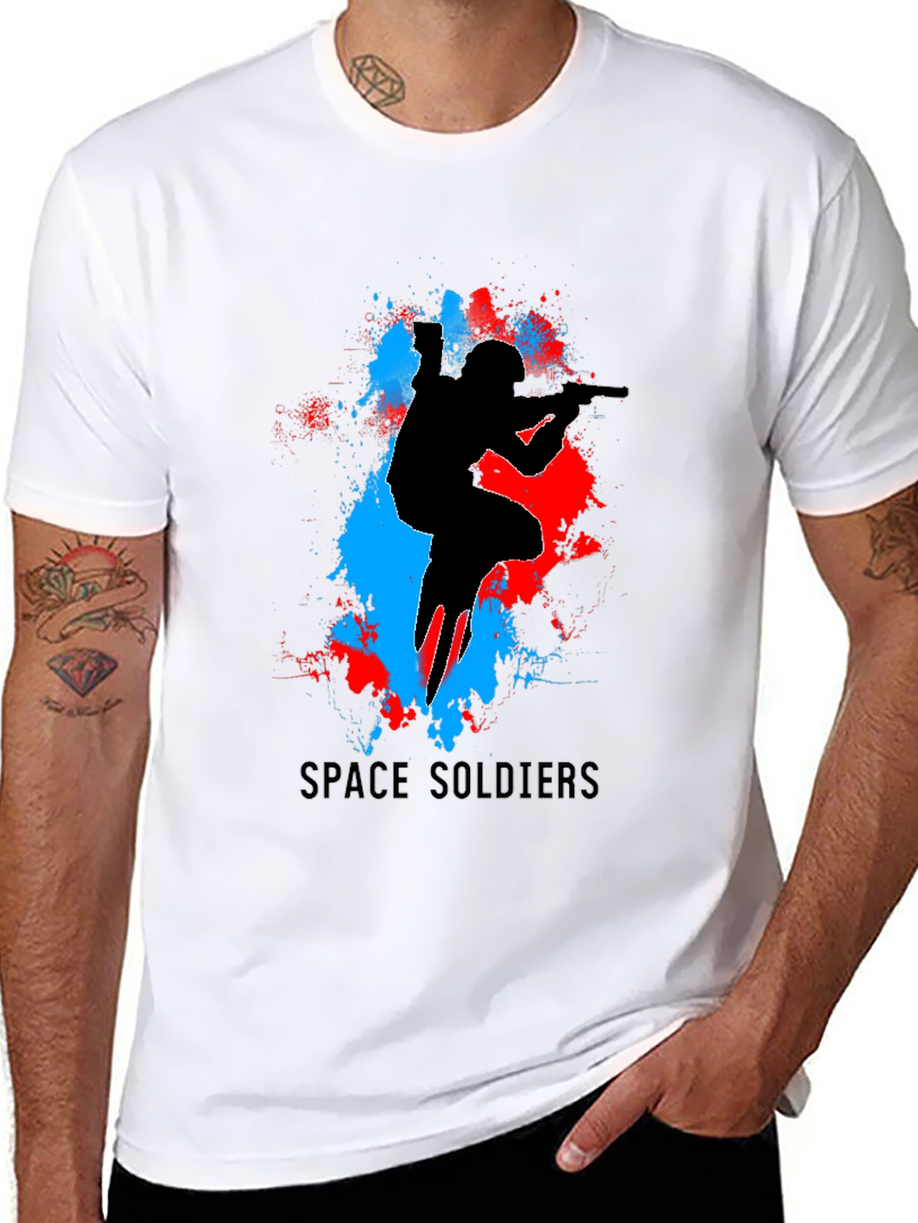 Space Soldiers Graphic Tee - Black