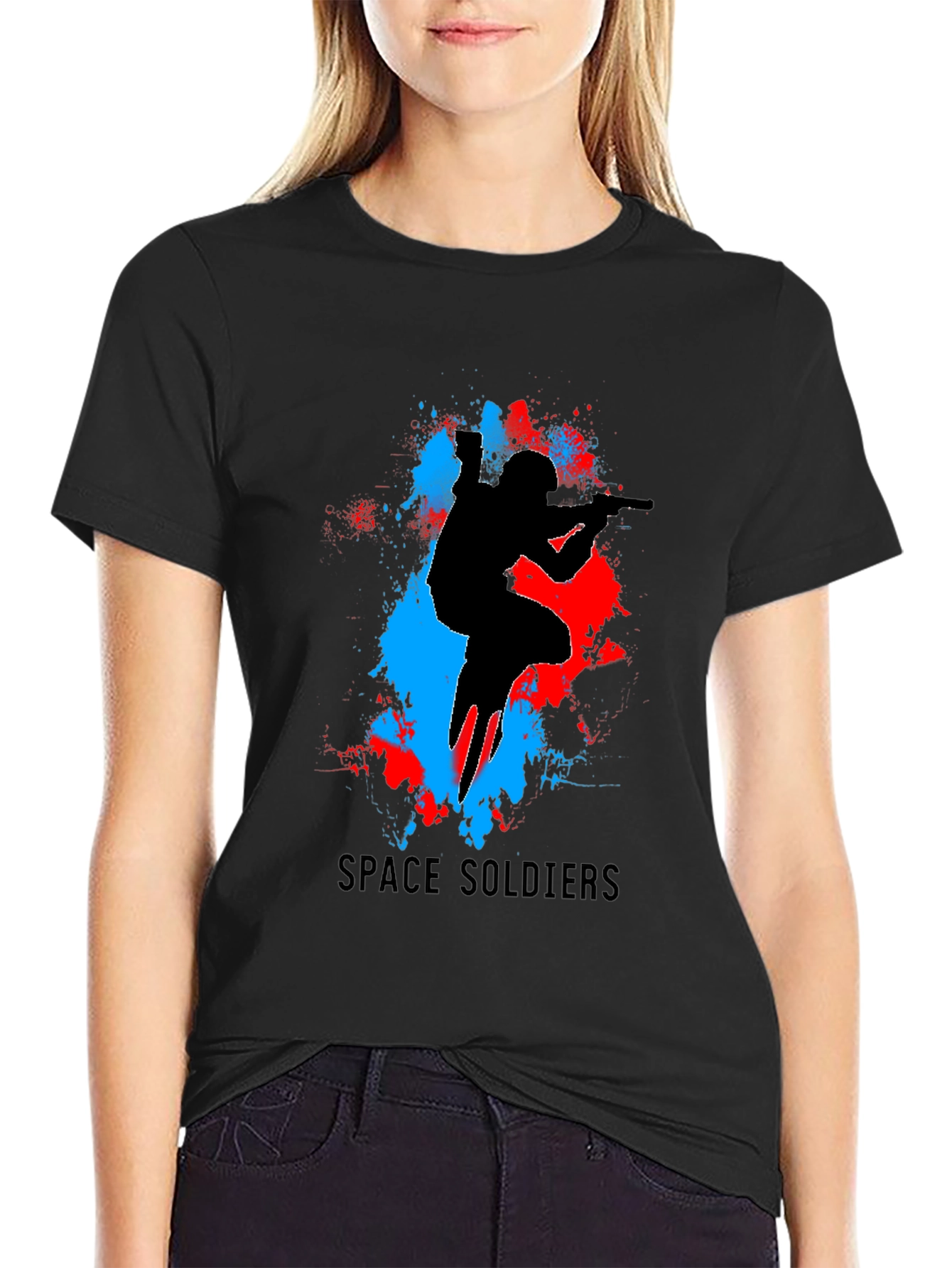 Space Soldiers Graphic Tee - Black
