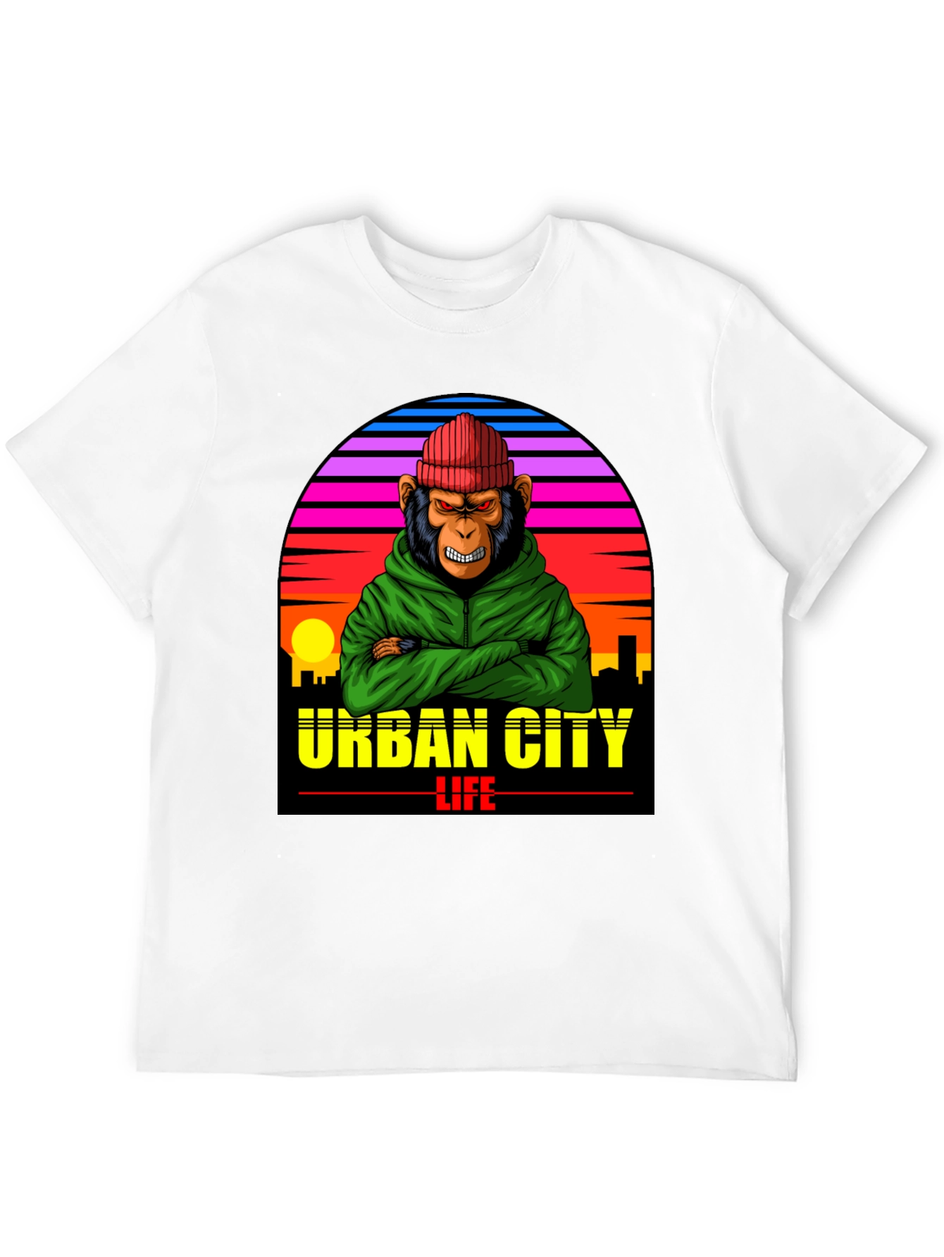 Urban City Life Monkey Graphic Tee
