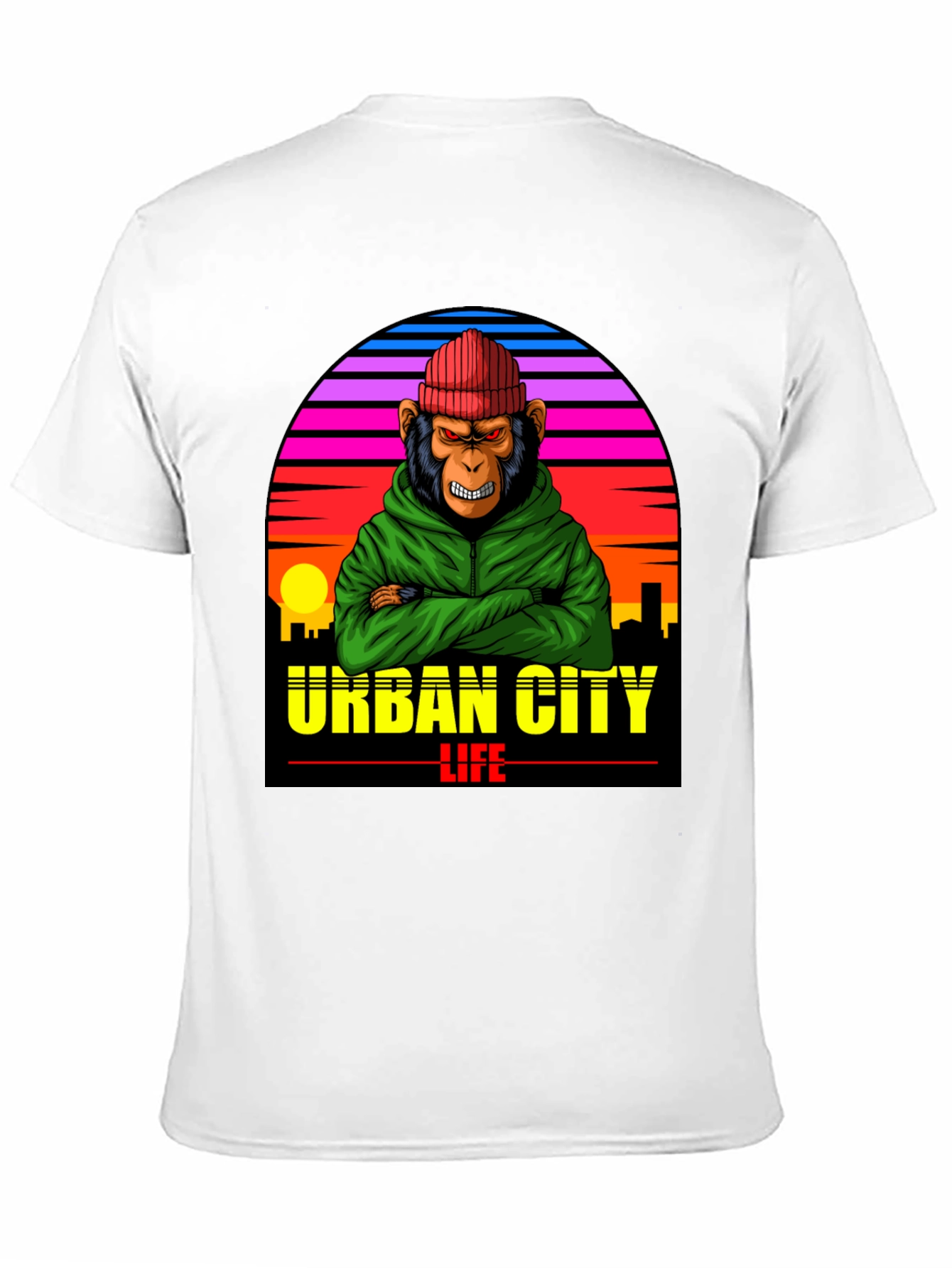 Urban City Life Monkey Graphic Tee