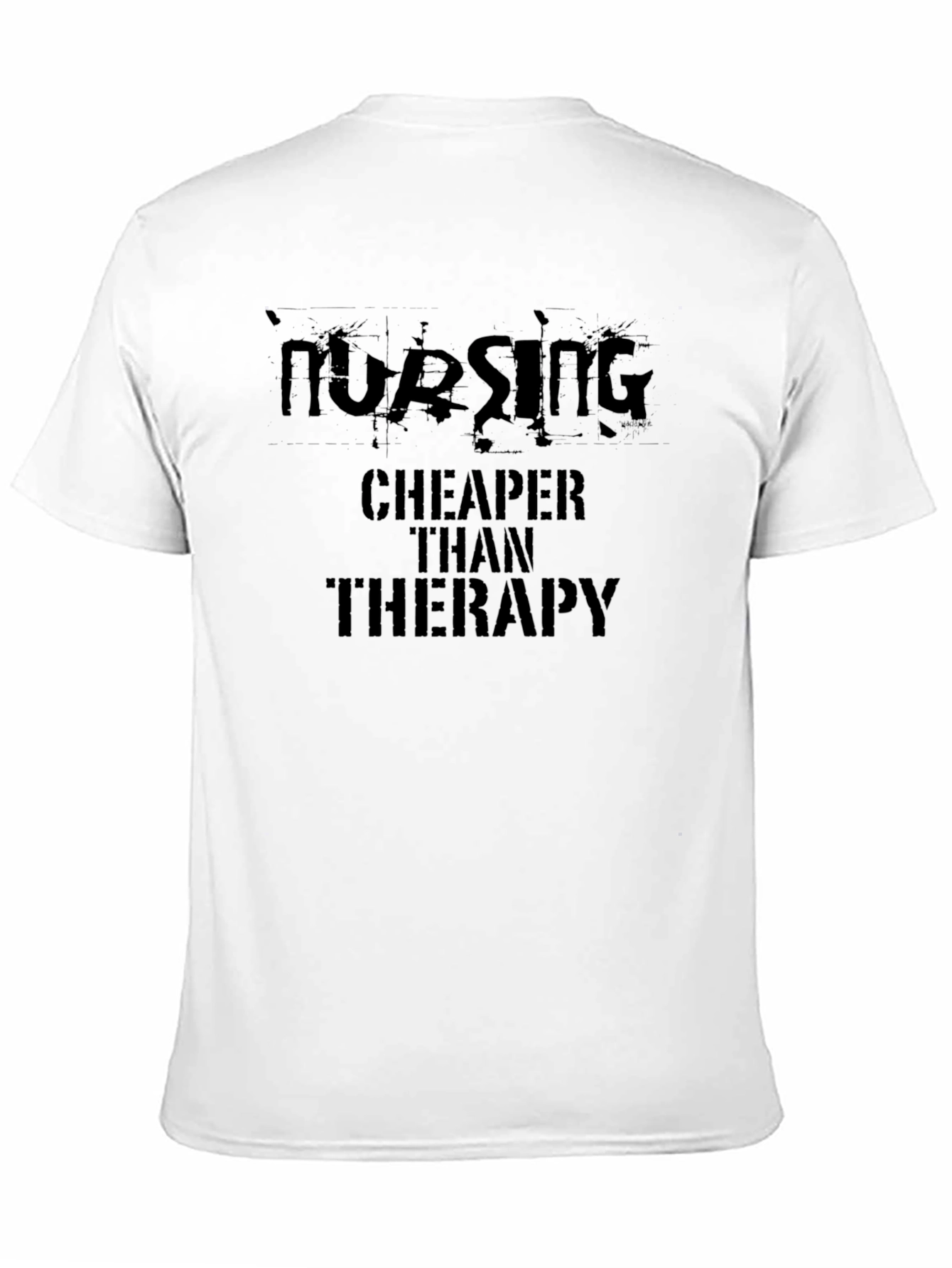 Nursing Cheaper Than Therapy Black T-Shirt