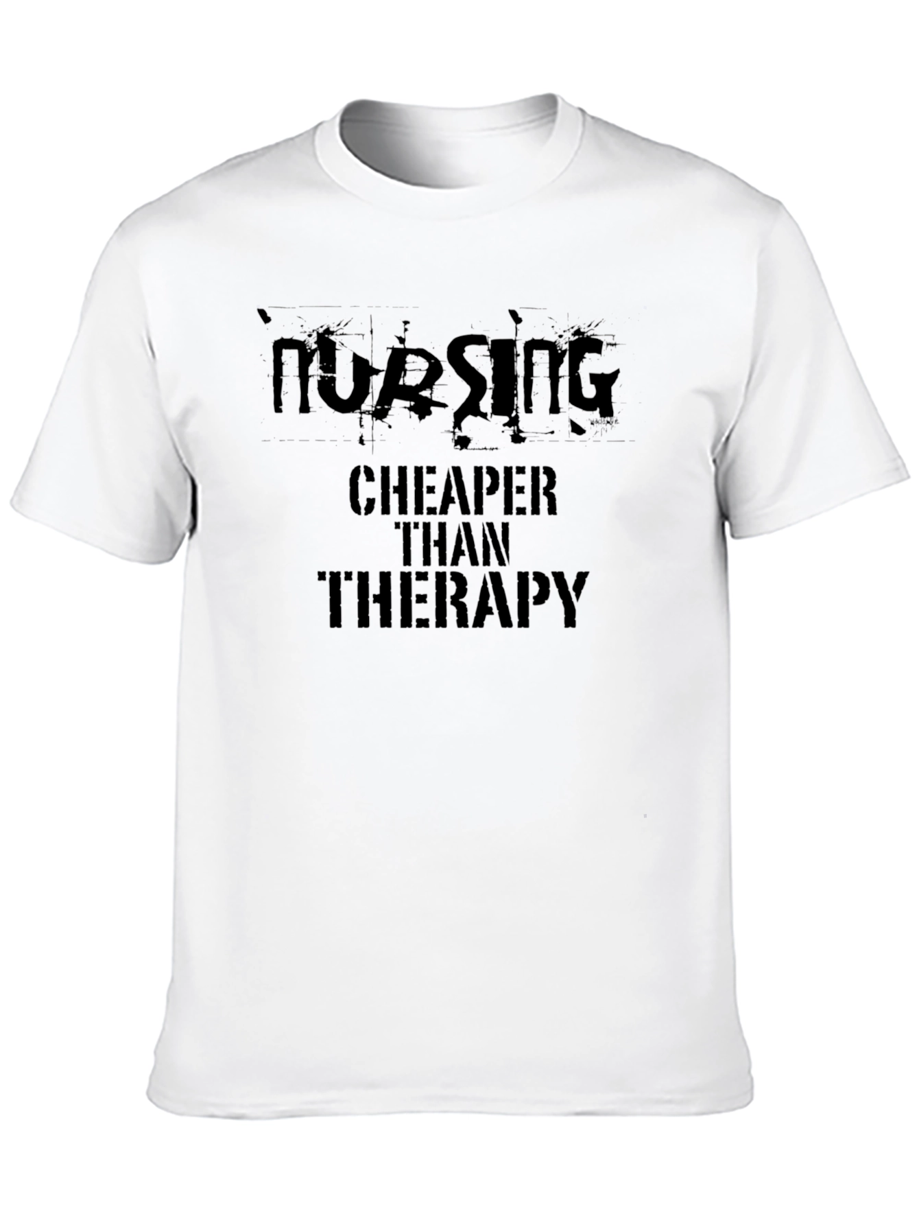 Nursing Cheaper Than Therapy Black T-Shirt