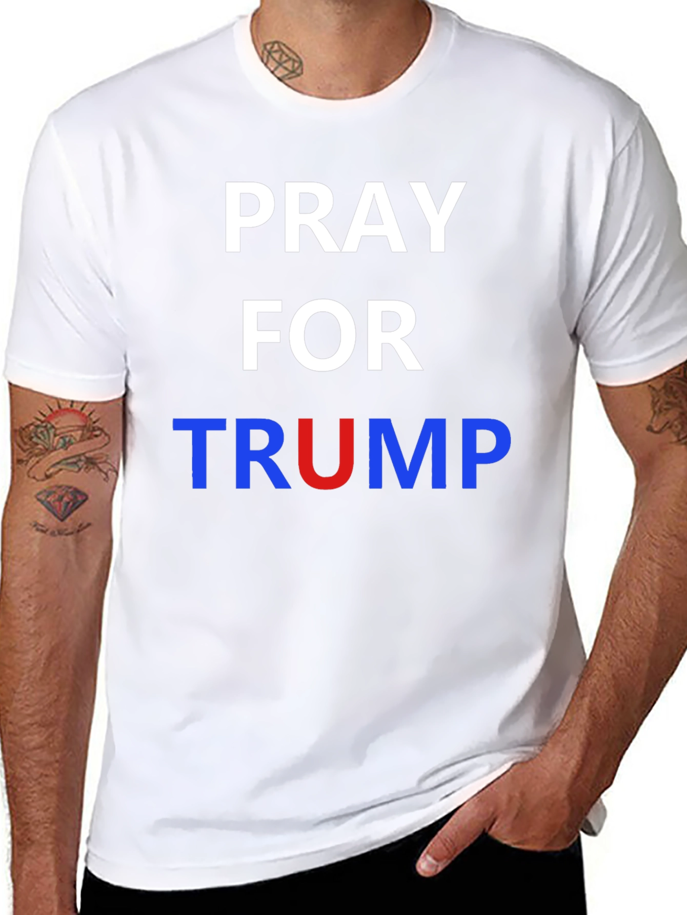 Pray for Trump T-Shirt - Patriotic Graphic Tee