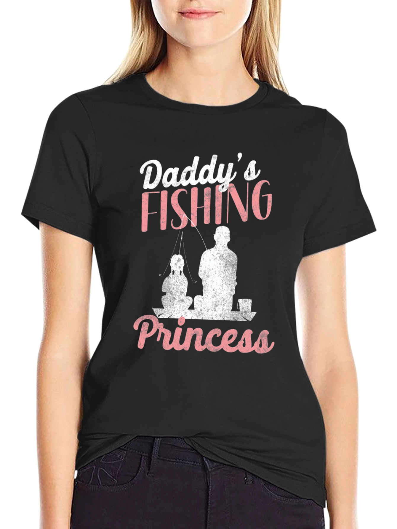 Daddys Fishing Princess Graphic T-Shirt Fathers Day Gift