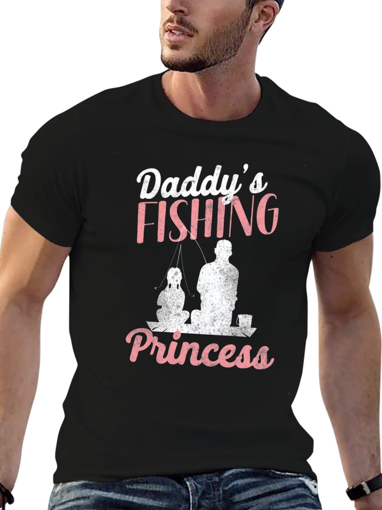 Daddys Fishing Princess Graphic T-Shirt Fathers Day Gift