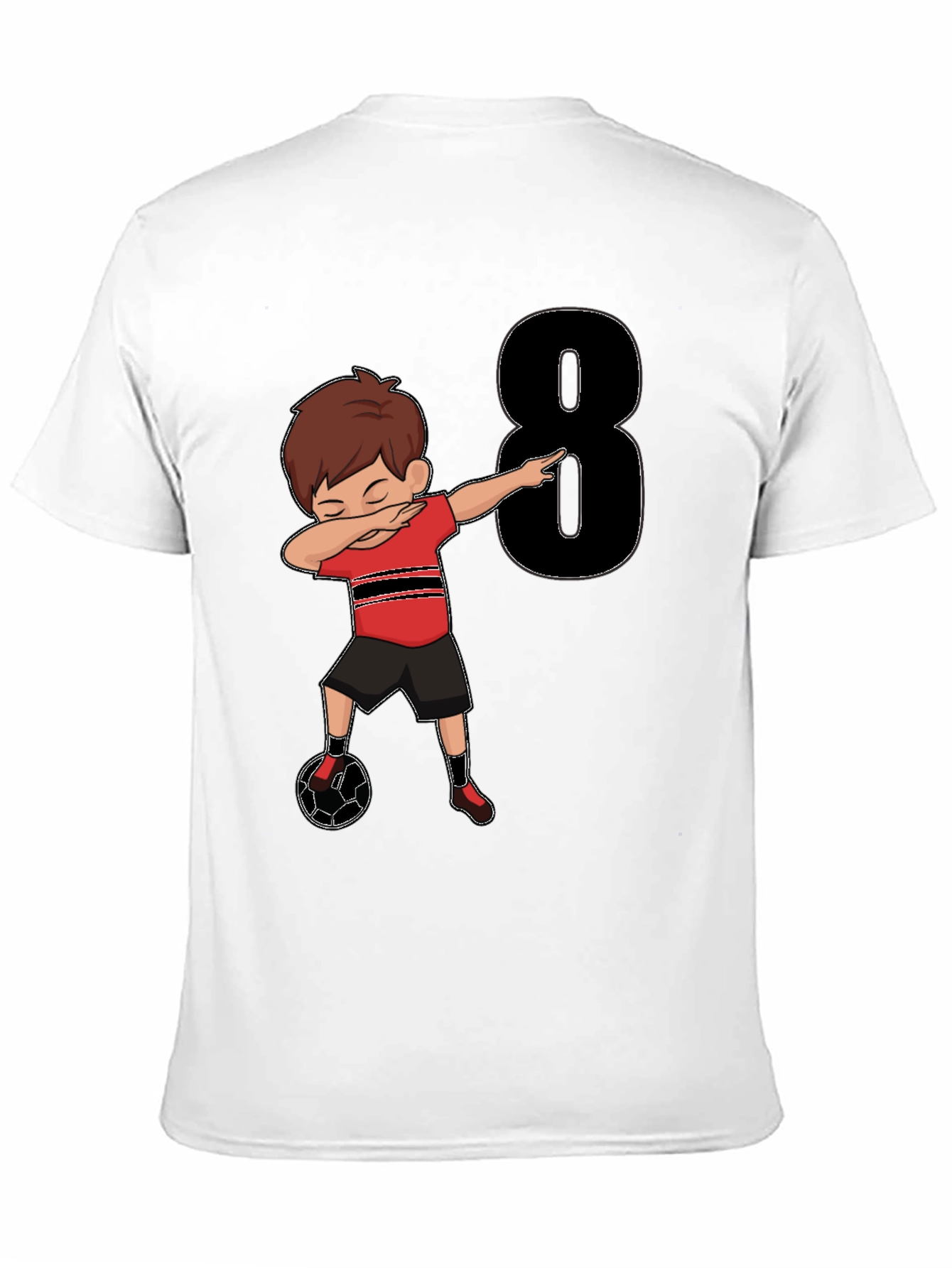 Boys 8th Birthday Soccer Dab T-Shirt