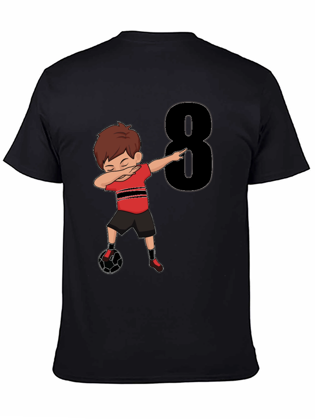 Boys 8th Birthday Soccer Dab T-Shirt