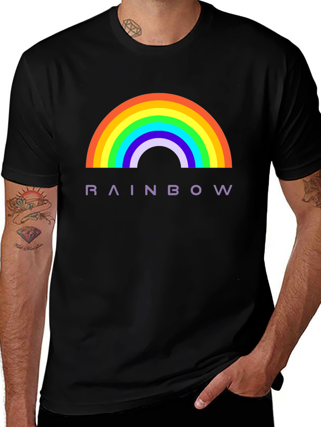 Rainbow Graphic T-Shirt - Stylish Comfort