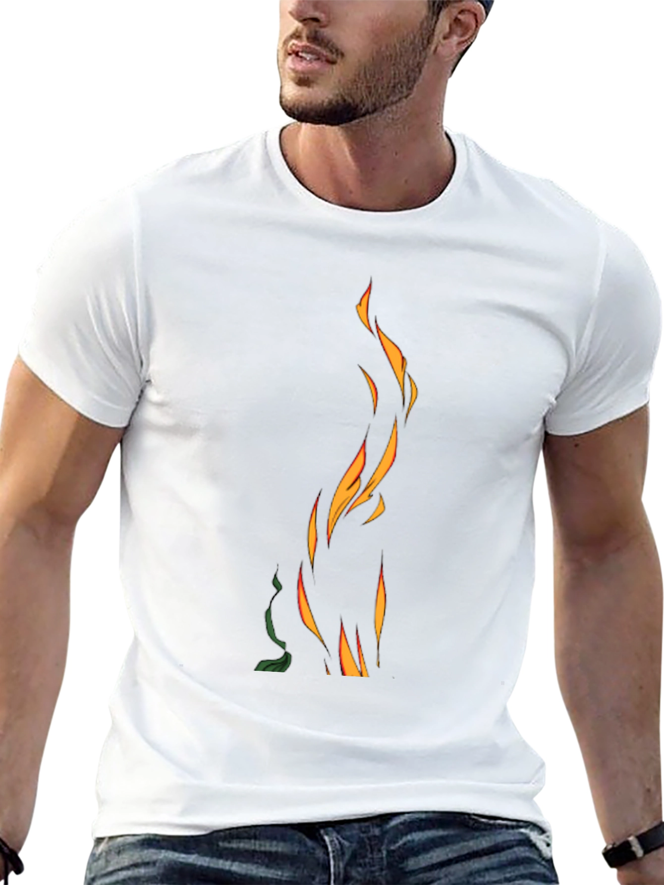 Flame Graphic Black T-Shirt