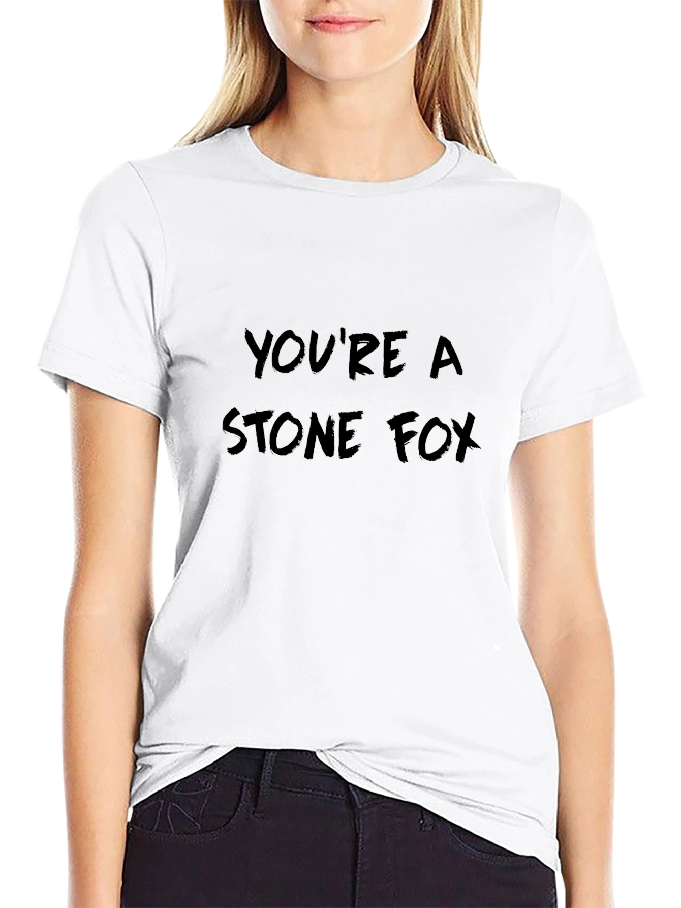 Youre A Stone Fox Graphic Tee - Black