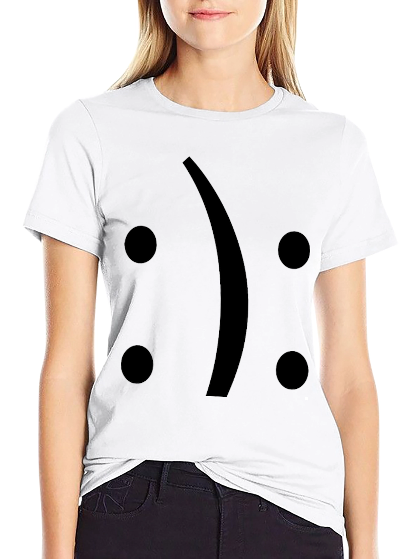 Sad Face T-Shirt - Black Graphic Tee