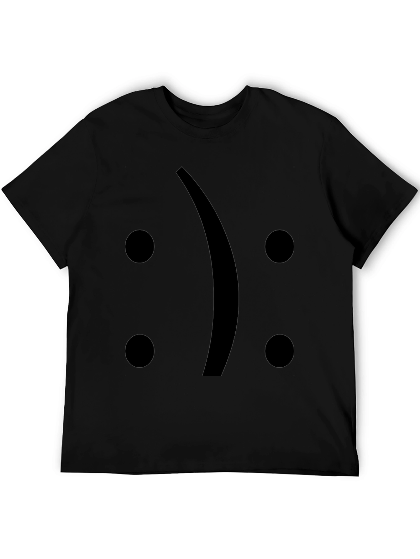 Sad Face T-Shirt - Black Graphic Tee
