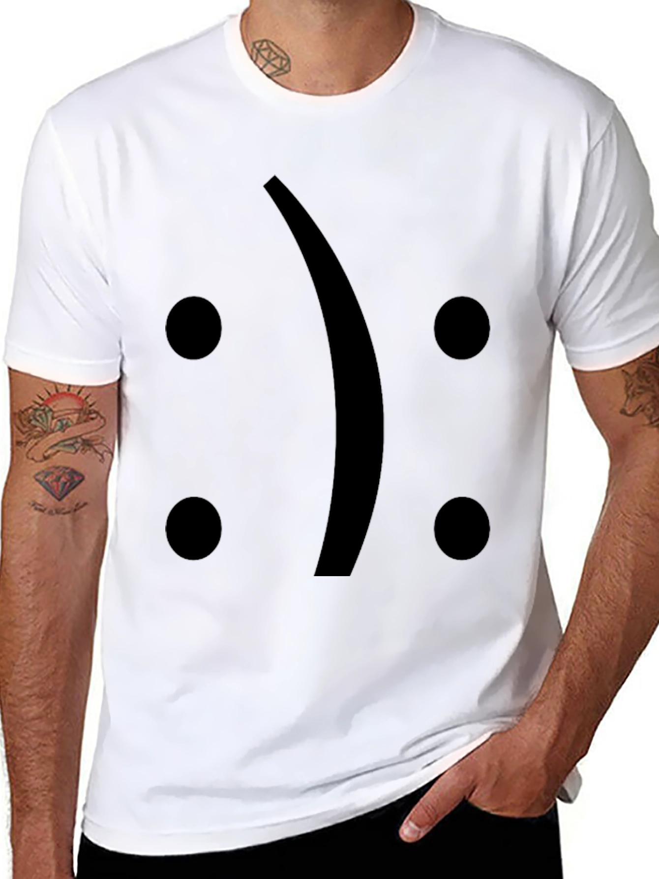 Sad Face T-Shirt - Black Graphic Tee