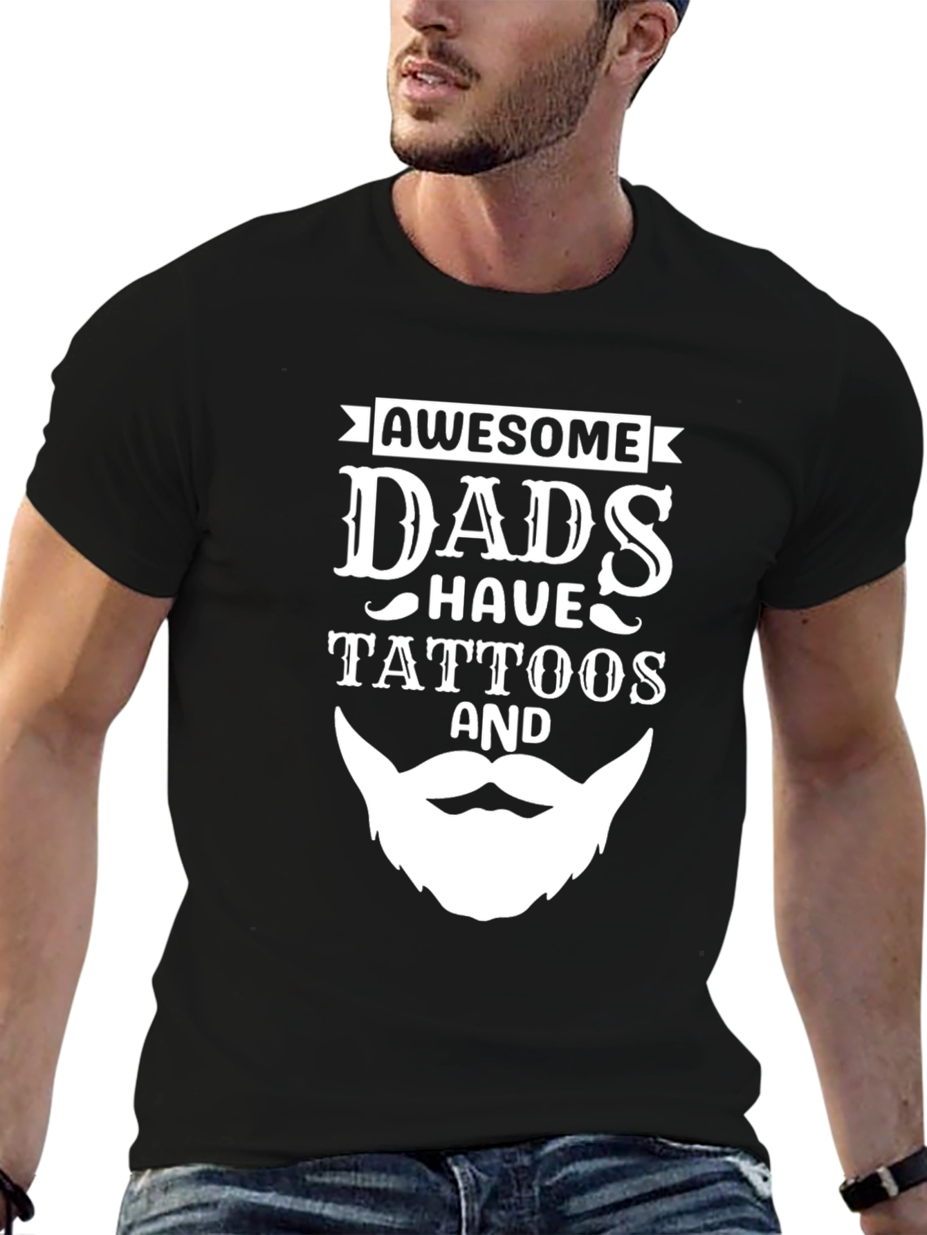 Awesome Dads Tattoos Graphic Tee