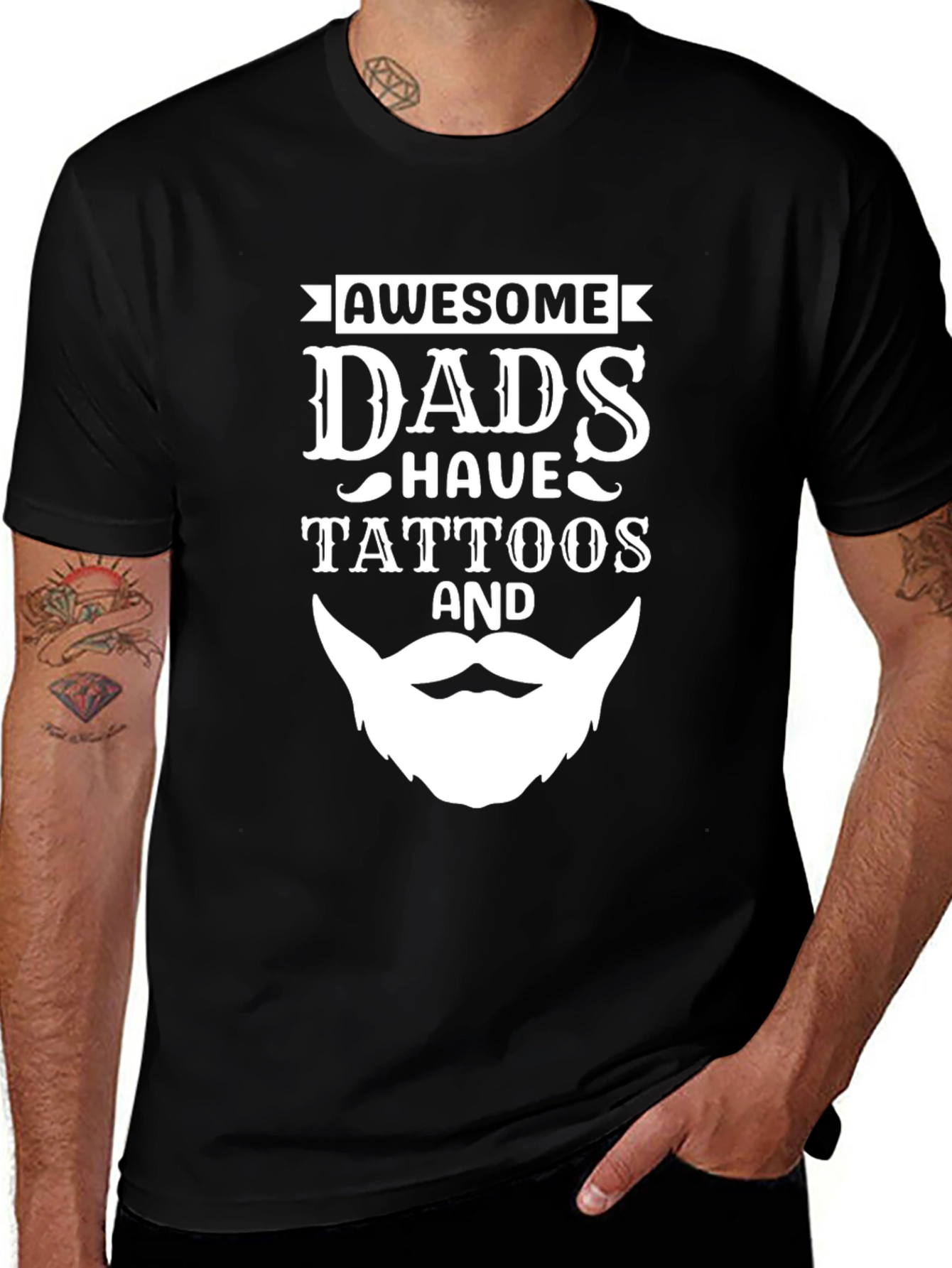 Awesome Dads Tattoos Graphic Tee